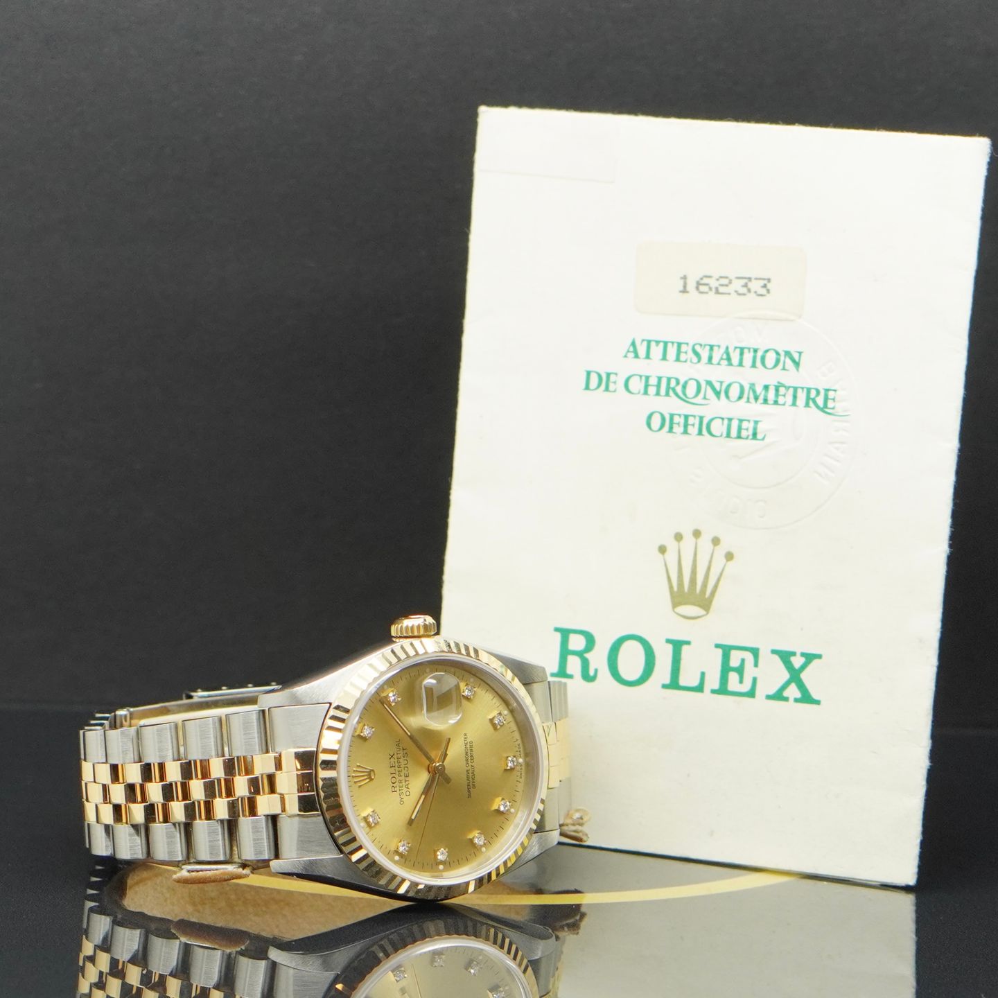 Rolex Datejust 36 16233 (1991) - Gold dial 36 mm Gold/Steel case (5/7)