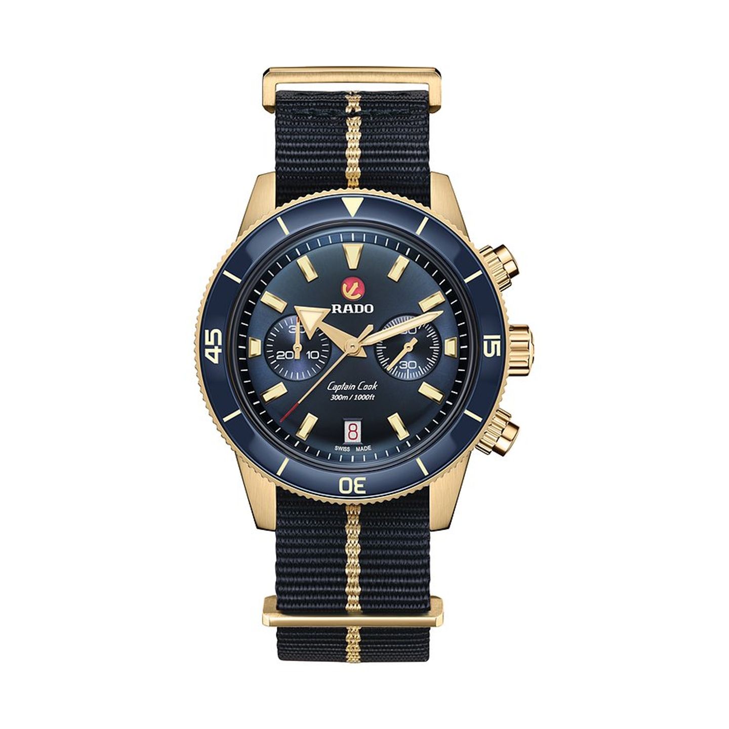 Rado HyperChrome Captain Cook R32146208 (2024) - Blue dial 43 mm Bronze case (1/1)