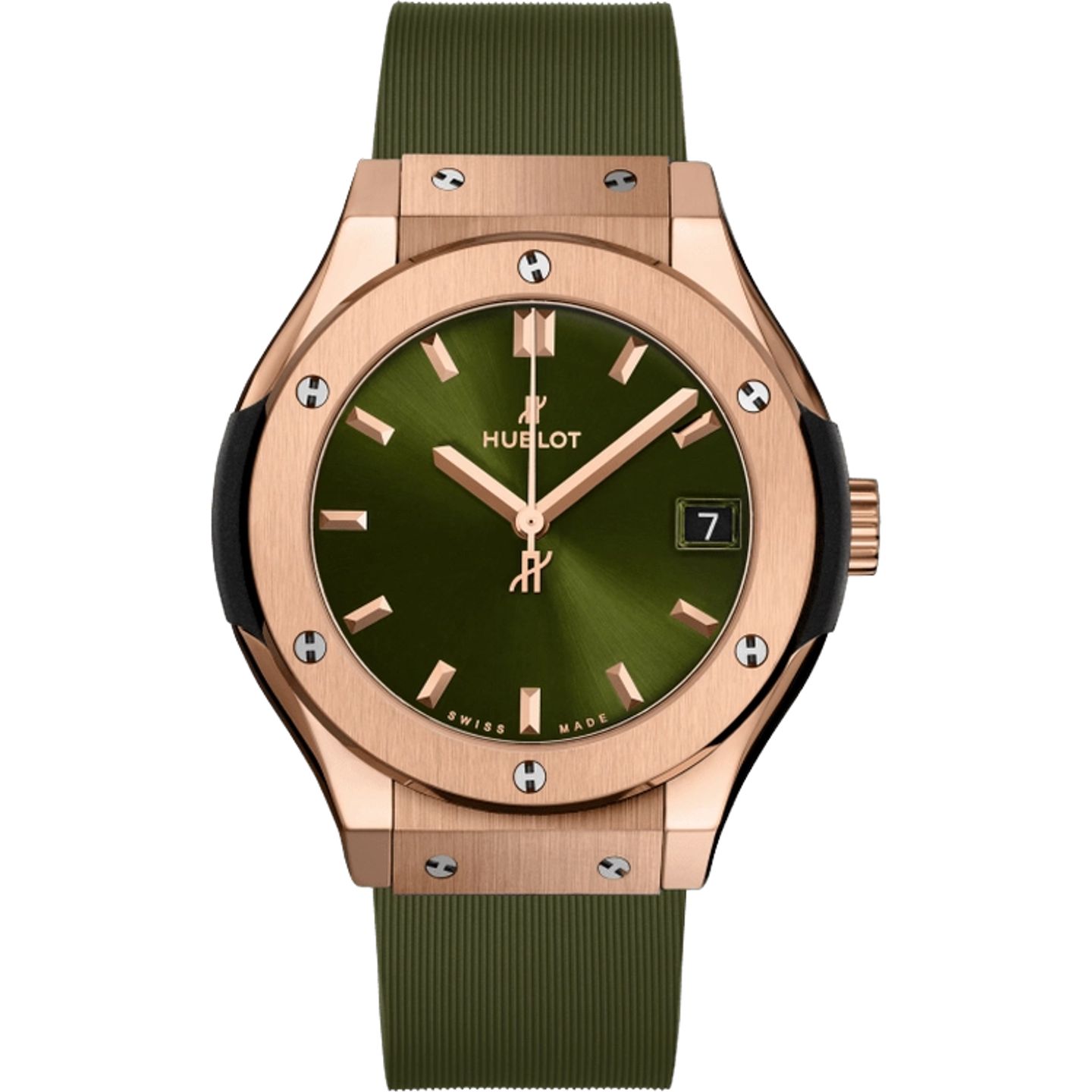 Hublot Classic Fusion Quartz 581.OX.8980.RX (2025) - Green dial 33 mm Rose Gold case (1/1)