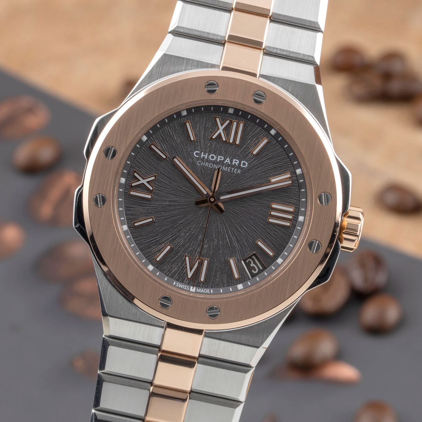 Chopard Alpine Eagle 298600-6001 (Unknown (random serial)) - Grey dial 41 mm Steel case (3/8)