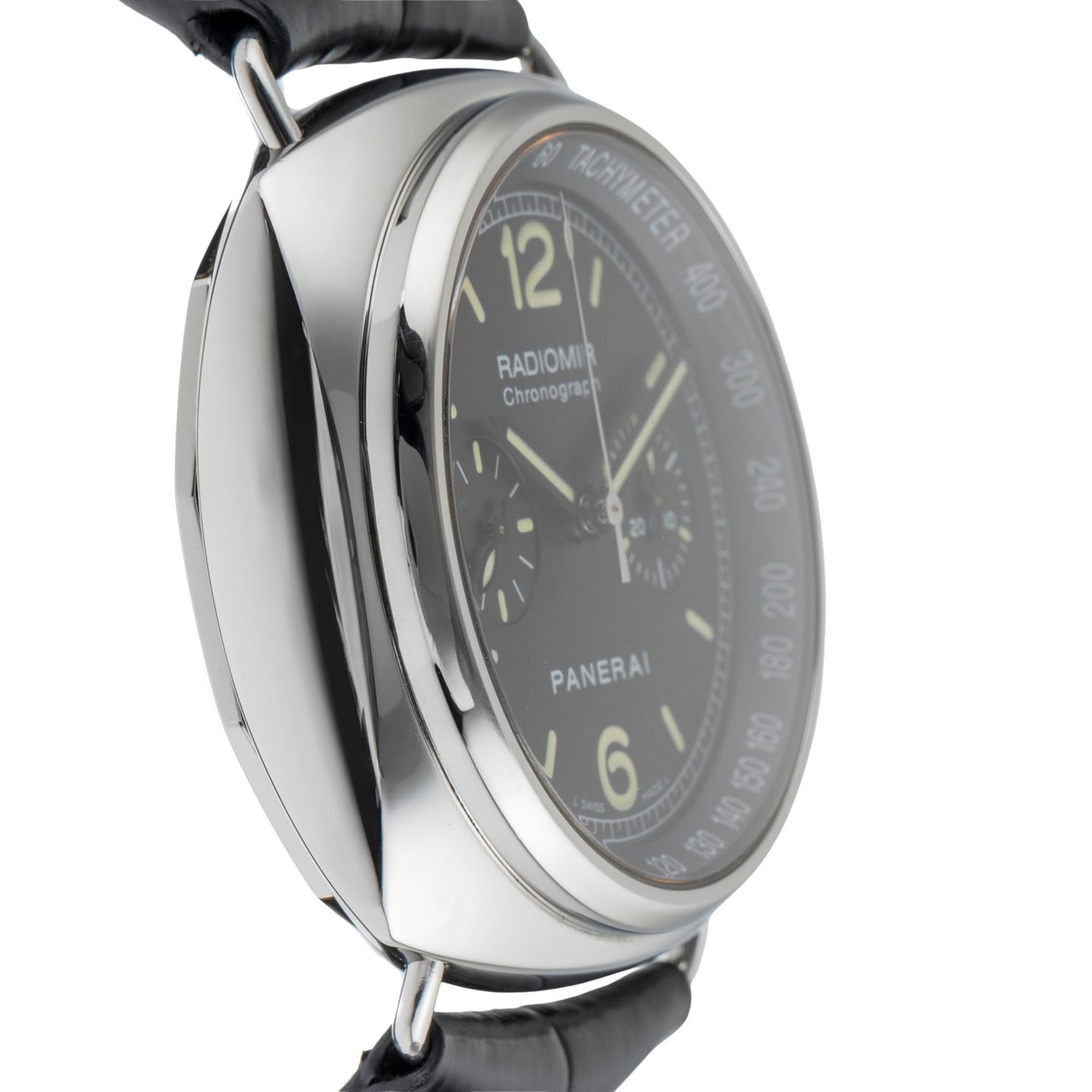 Panerai Radiomir Chronograph PAM00288 (Unknown (random serial)) - Black dial 45 mm Steel case (7/8)