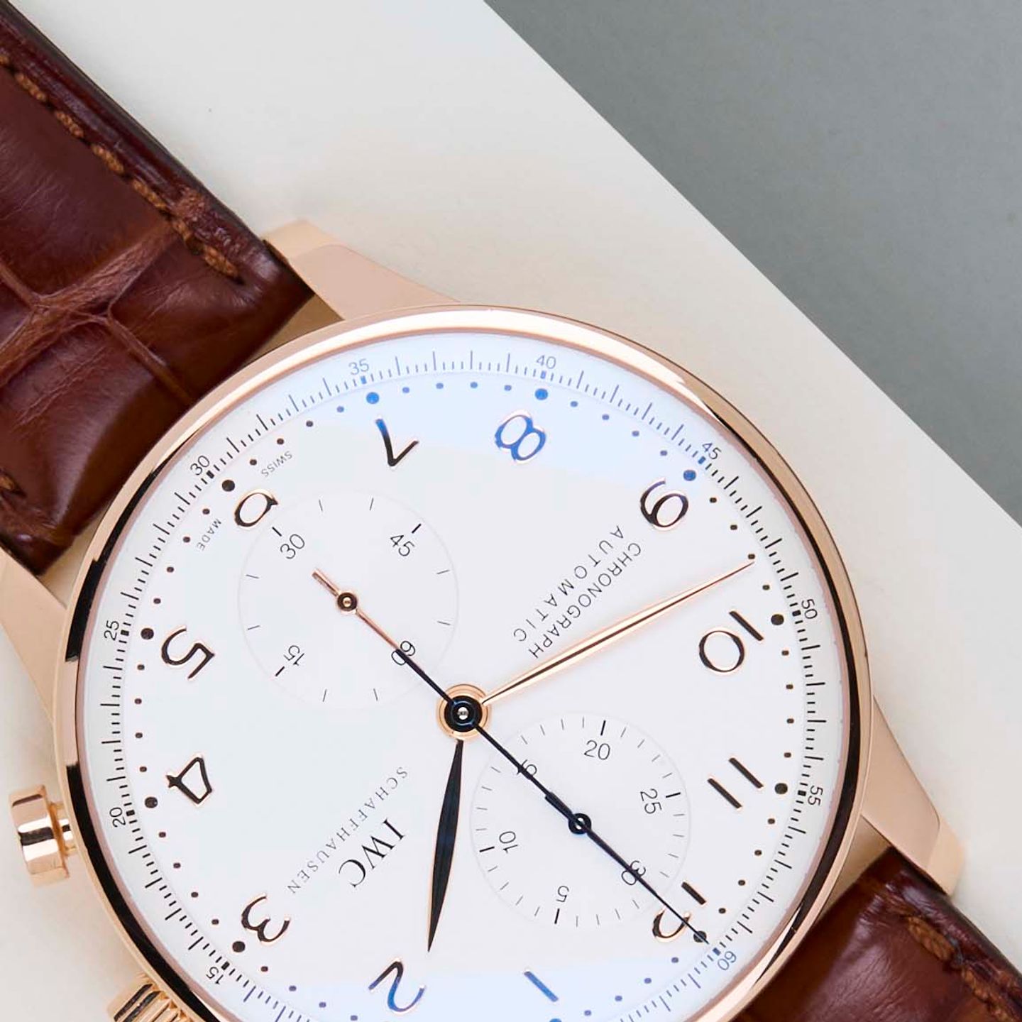 IWC Portuguese Chronograph IW371480 (2014) - Zilver wijzerplaat 41mm Roodgoud (4/8)