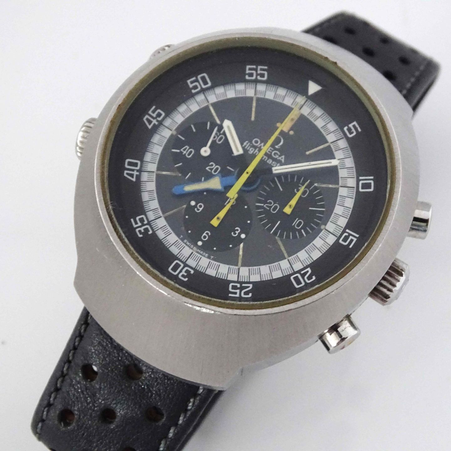 Omega Flightmaster 145.036 (1971) - Zwart wijzerplaat 43mm Staal (2/8)