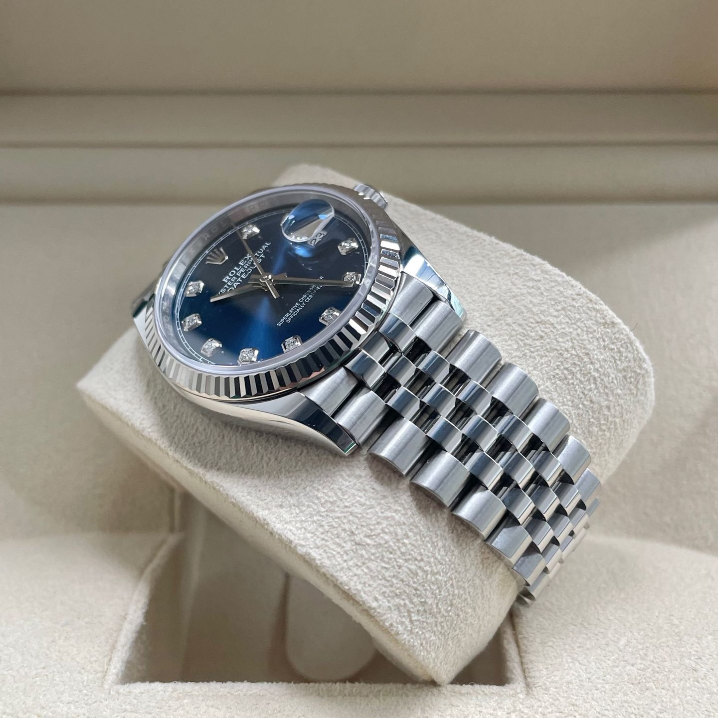 Rolex Datejust 36 126234 (2019) - Blue dial 36 mm Steel case (3/8)
