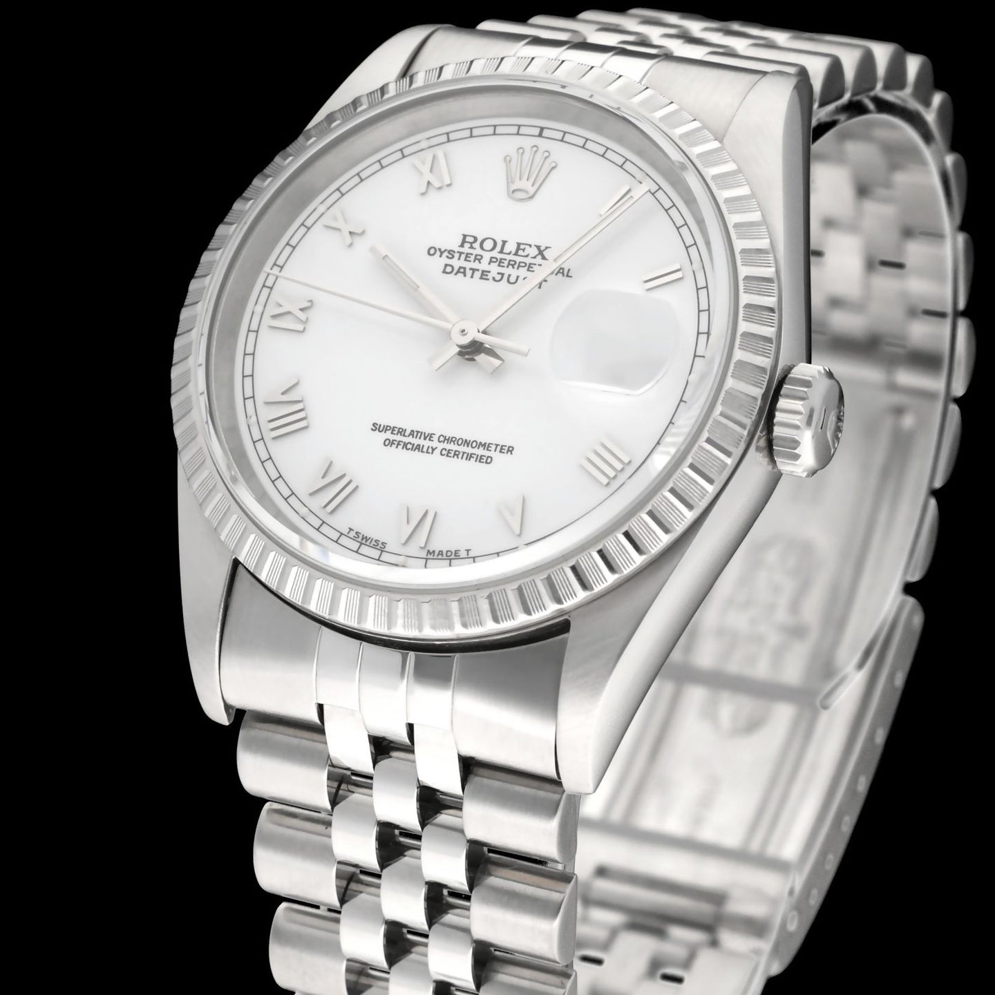 Rolex Datejust 36 16220 (2005) - Zilver wijzerplaat 36mm Staal (7/8)