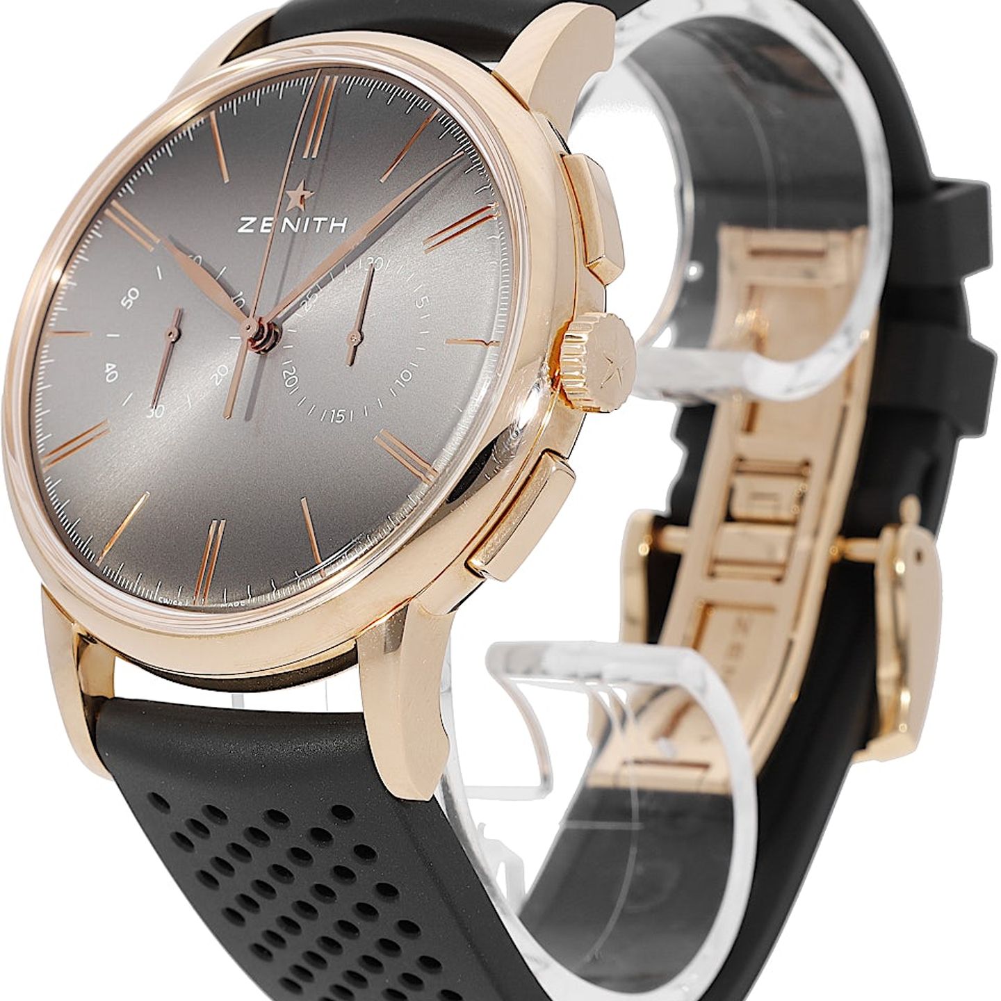 Zenith Elite Chronograph Classic 18.2270.4069/18.C498 (2021) - Grey dial 42 mm Rose Gold case (3/5)