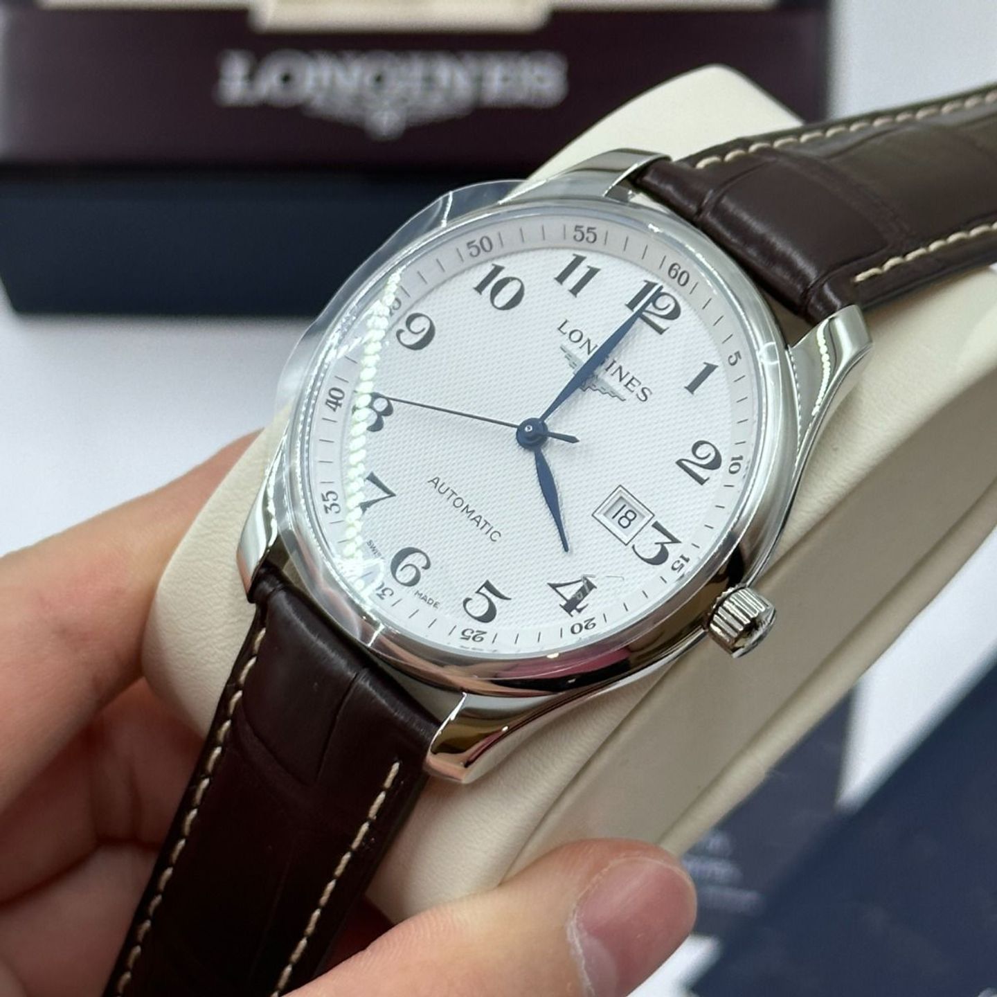 Longines Master Collection L2.893.4.78.3 (2023) - Zilver wijzerplaat 42mm Staal (8/8)