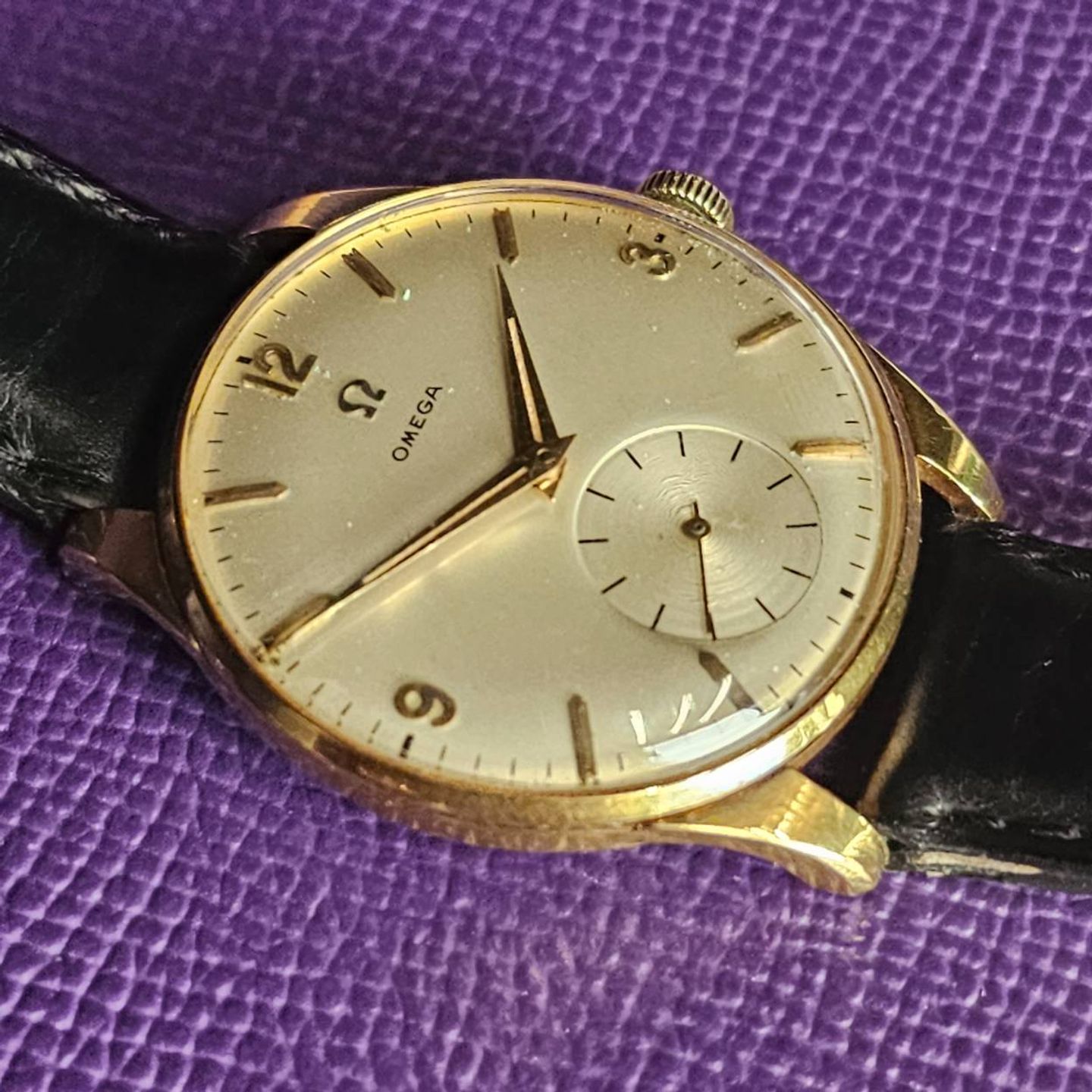 Omega Vintage 2620 (1950) - Champagne wijzerplaat 38mm Staal (1/5)