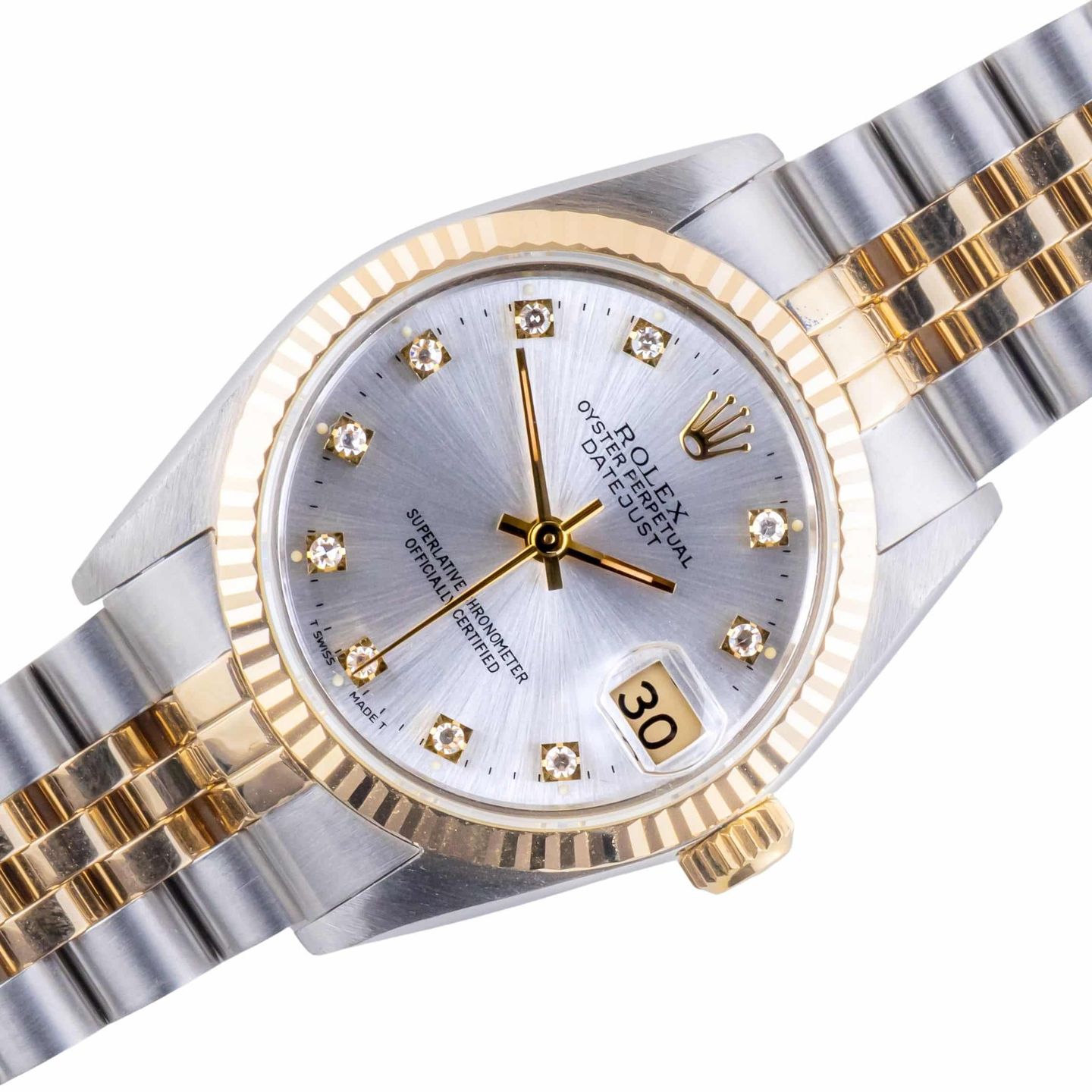 Rolex Datejust 31 68273 (1991) - Silver dial 31 mm Gold/Steel case (1/8)