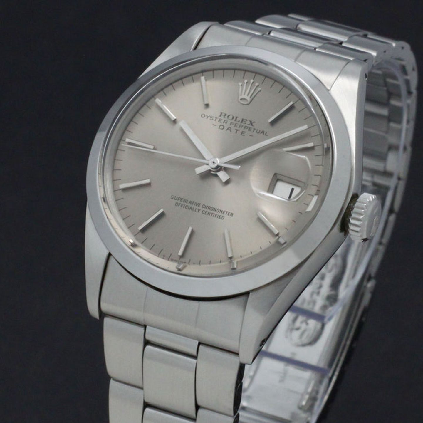 Rolex Oyster Perpetual Date 1500 (1971) - Grey dial 34 mm Steel case (6/7)