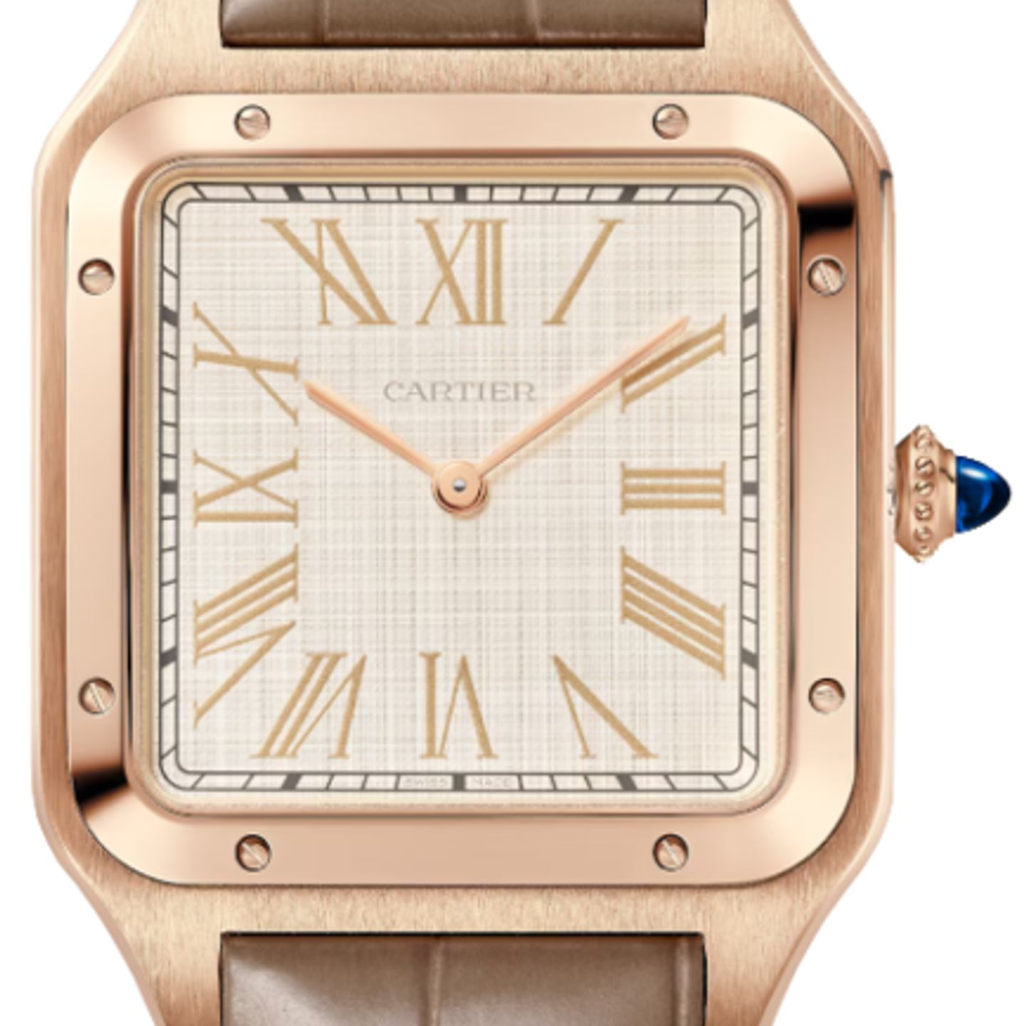 Cartier Santos Dumont WGSA0112 (2026) - Beige wijzerplaat 34mm Roségoud (1/1)