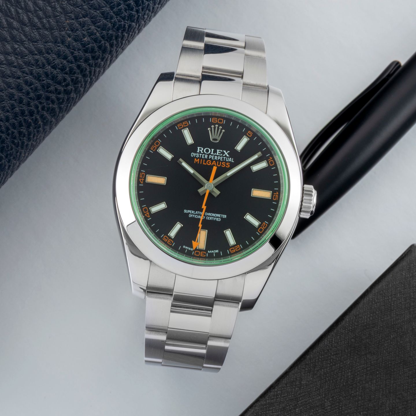Rolex Milgauss 116400GV (Unknown (random serial)) - 40 mm Steel case (1/8)