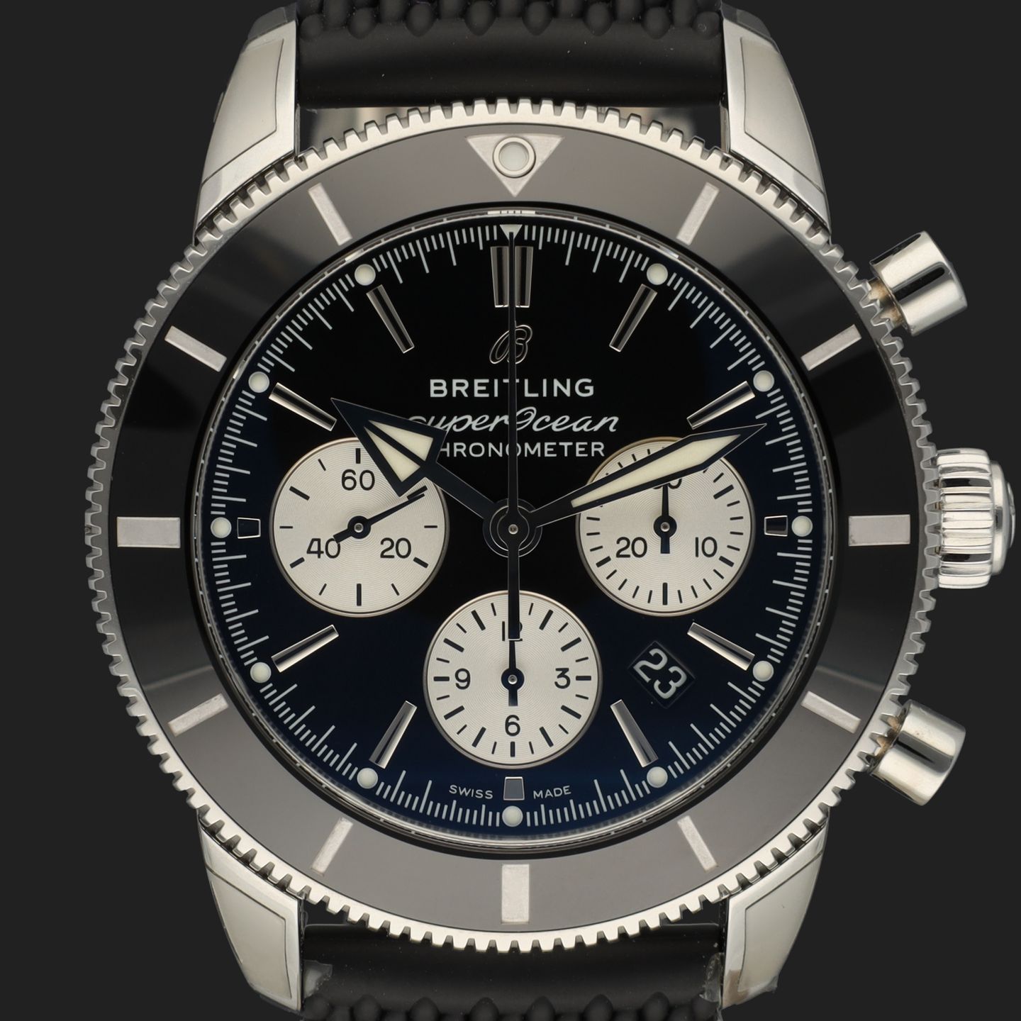 Breitling Superocean Heritage II Chronograph AB0162121B1S1 (2019) - Zwart wijzerplaat 44mm Staal (2/8)