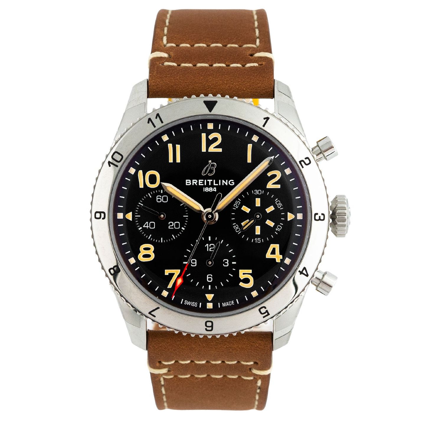 Breitling Classic AVI A233803A1B1X1 (2025) - Zwart wijzerplaat 42mm Staal (1/7)