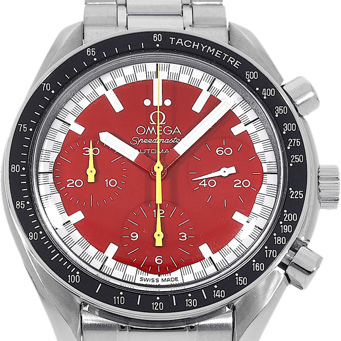 Omega Speedmaster Reduced 3810.61.41 (2017) - Red dial 39 mm Steel case (1/5)