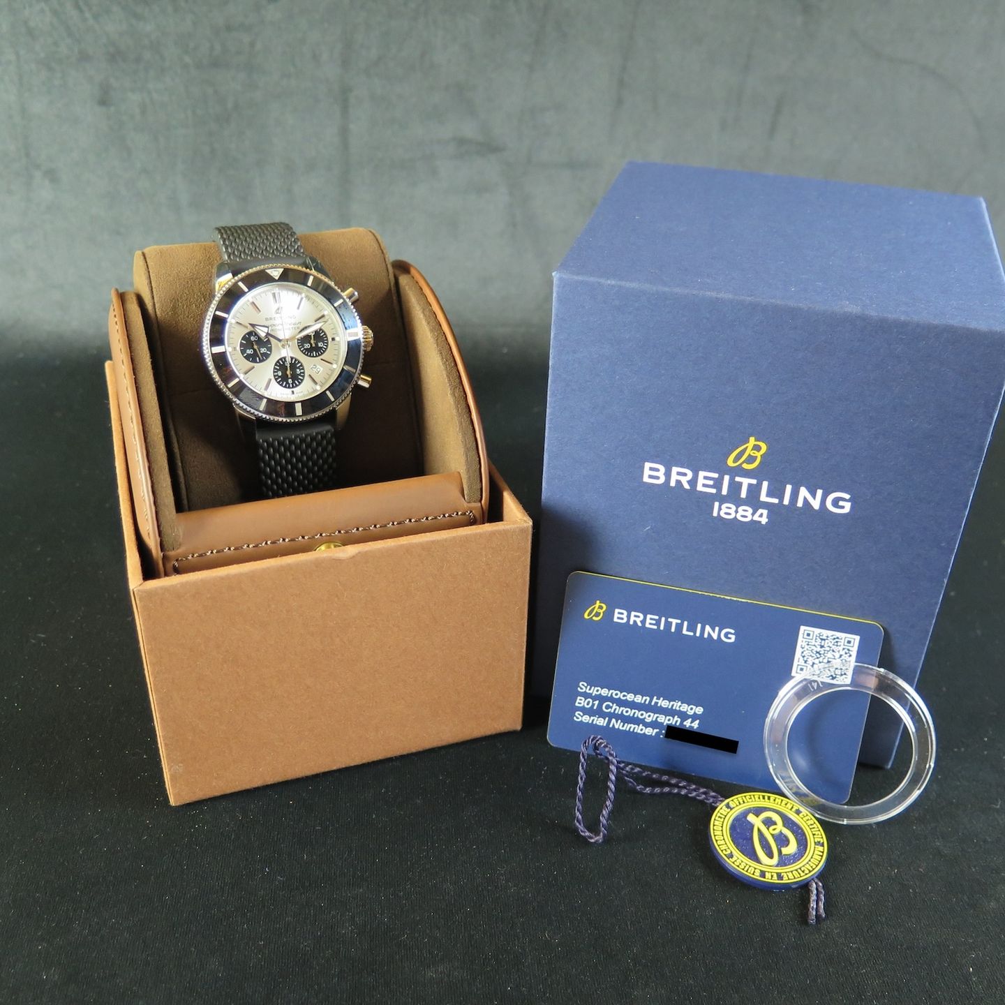 Breitling Superocean Heritage II Chronograph AB0162121B1S1 (2022) - Zwart wijzerplaat 44mm Staal (8/8)