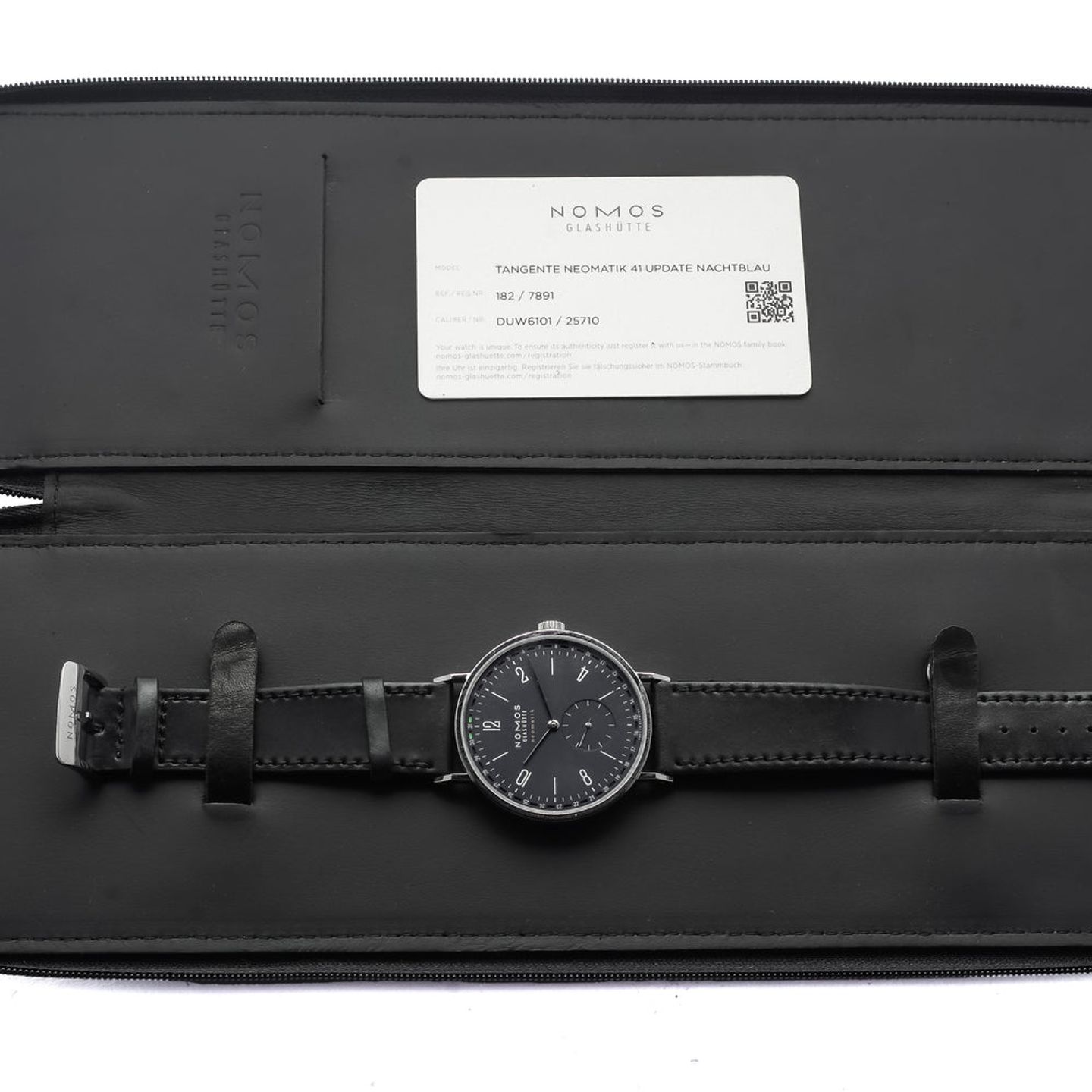 NOMOS Tangente Neomatik 182 (2024) - Blauw wijzerplaat 41mm Staal (10/10)
