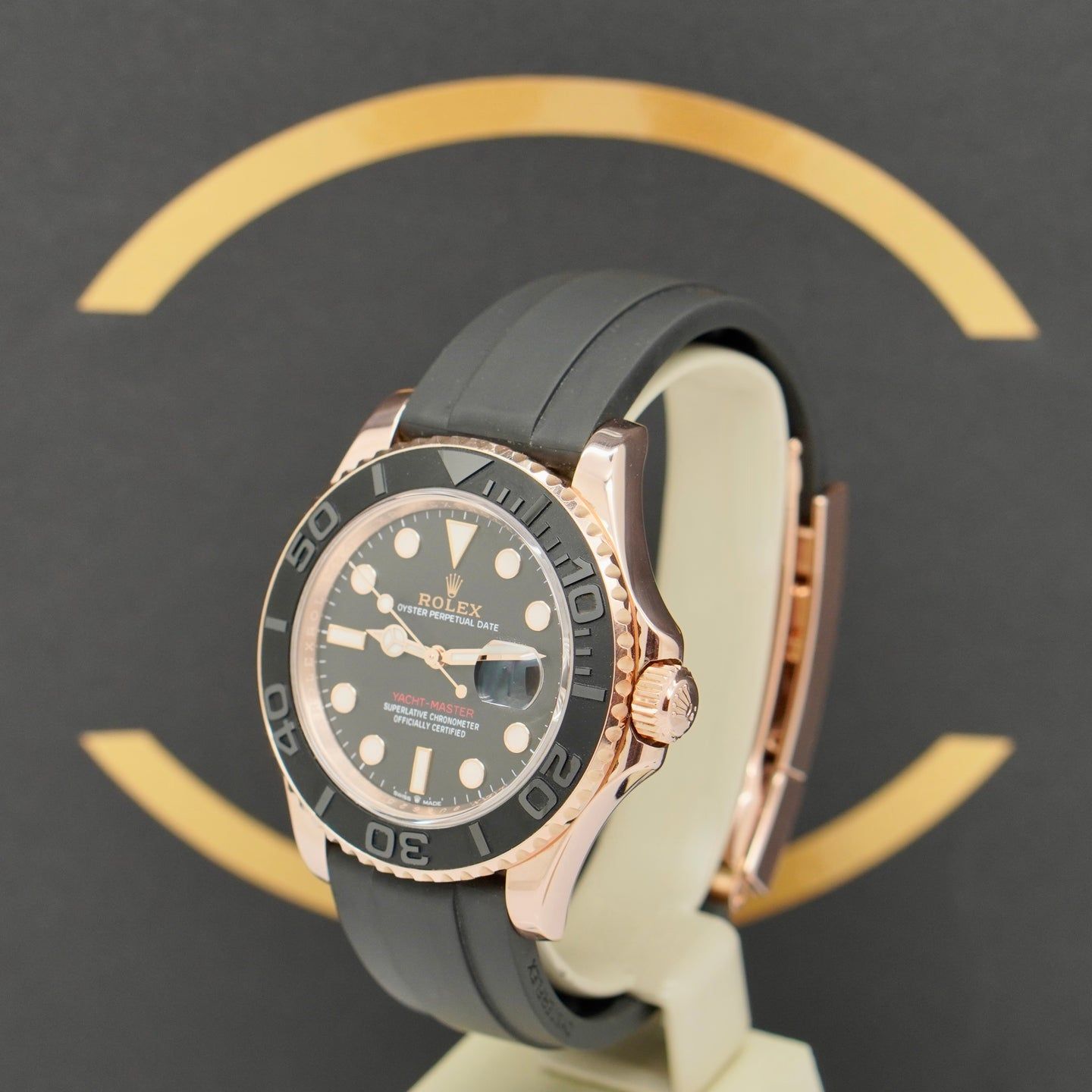 Rolex Yacht-Master 40 126655 (2023) - Black dial 40 mm Rose Gold case (2/7)