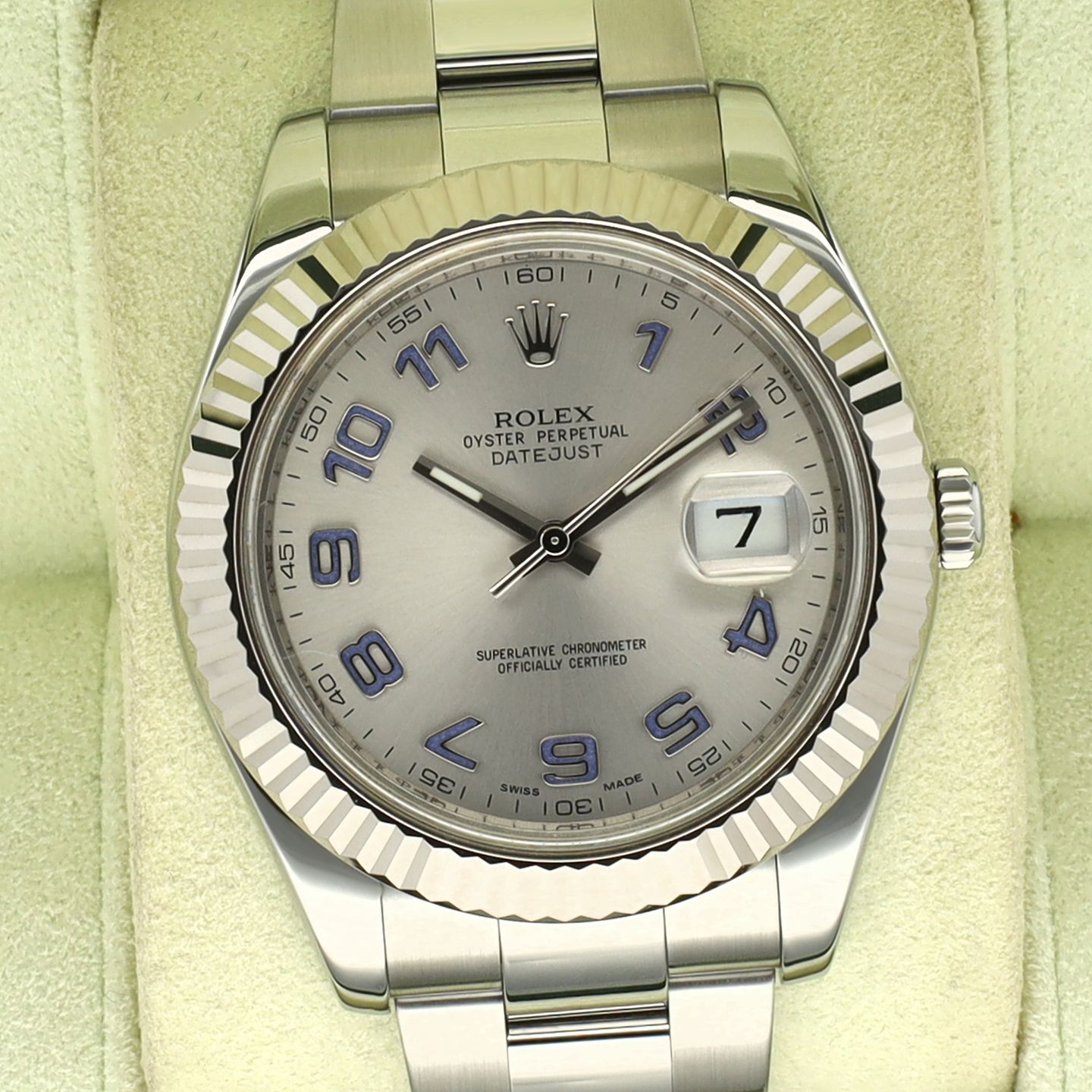 Rolex Datejust 36 116334 (2009) - Zilver wijzerplaat 36mm Staal (1/8)