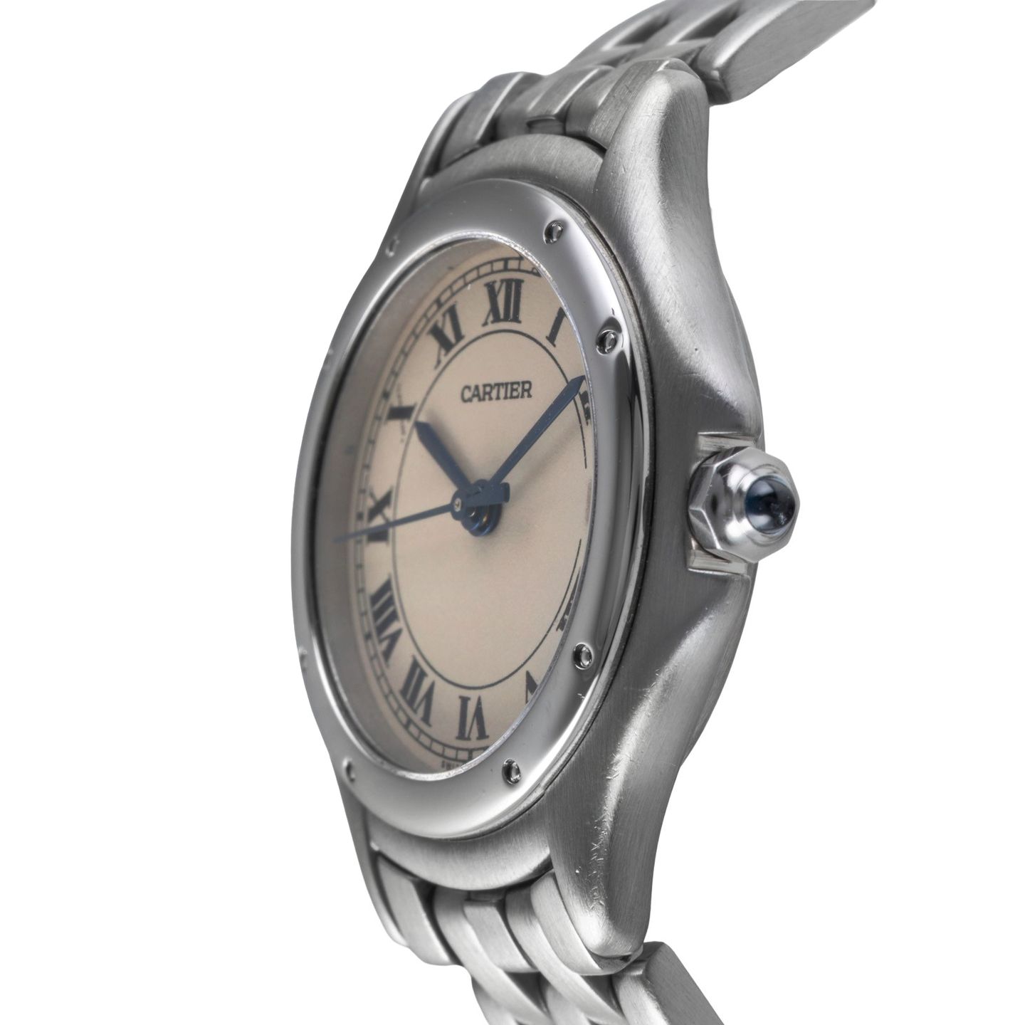 Cartier Cougar W35001F5 (1990) - Zilver wijzerplaat 26mm Staal (6/8)