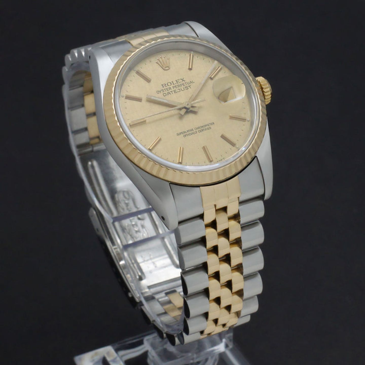 Rolex Datejust 36 16233 (1989) - Goud wijzerplaat 36mm Goud/Staal (6/7)