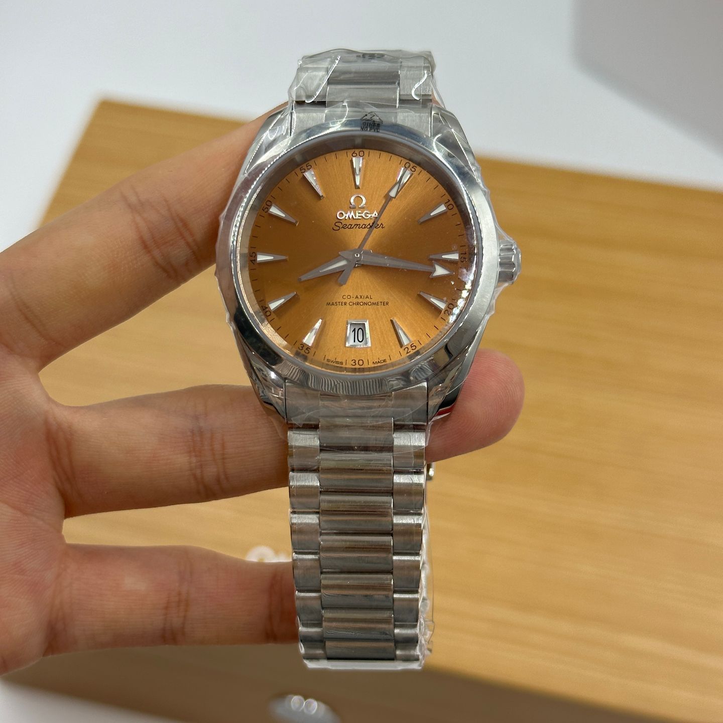 Omega Seamaster Aqua Terra 220.10.38.20.12.001 (2024) - Orange dial 38 mm Steel case (5/8)