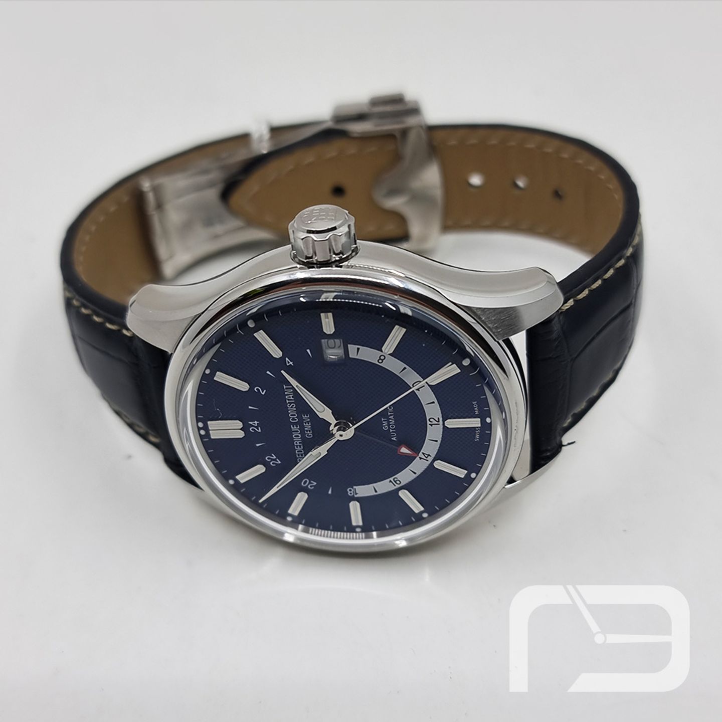 Frederique Constant Yacht Timer GMT FC-350NT4H6 (2024) - Blue dial 42 mm Steel case (6/8)