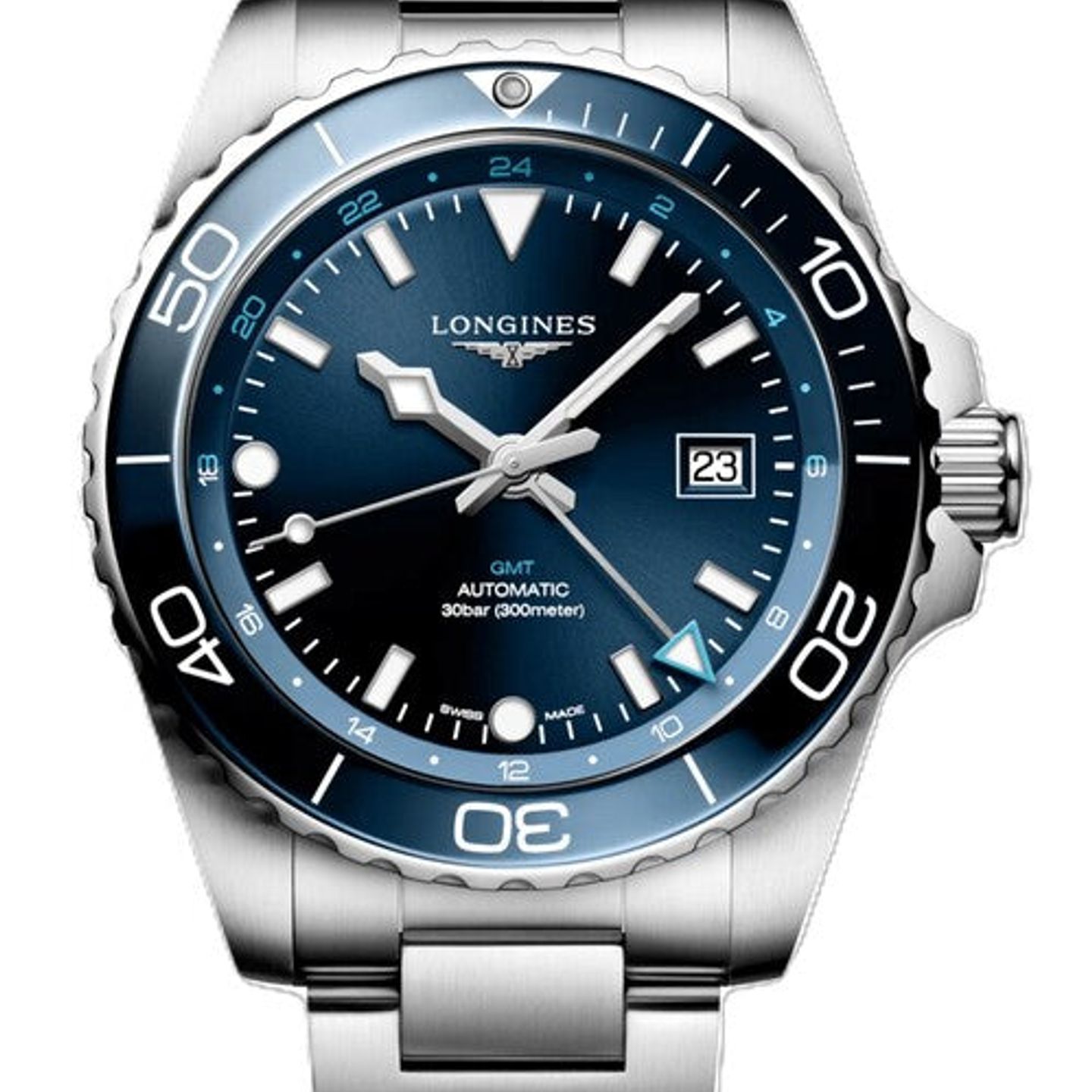 Longines HydroConquest L3.890.4.96.6 (2026) - Blauw wijzerplaat 43mm Staal (1/1)