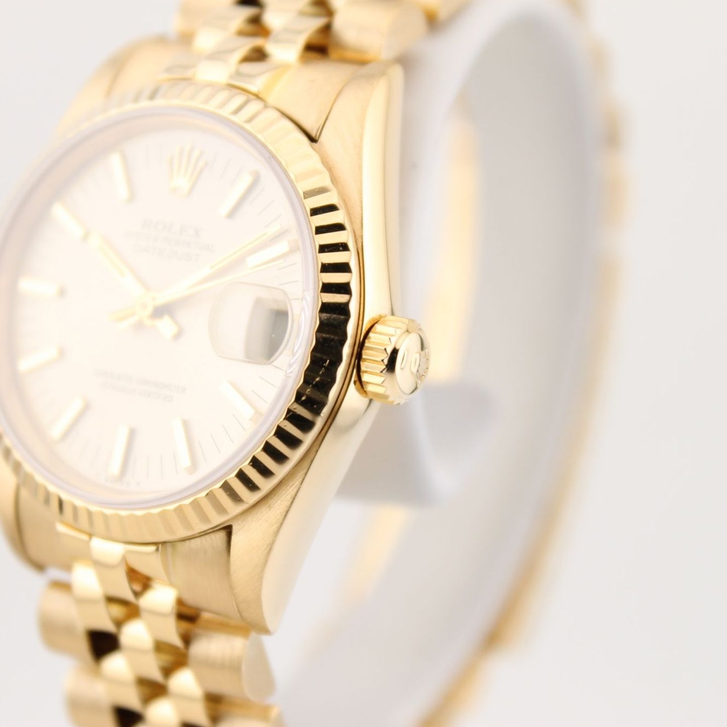 Rolex Datejust 31 68278 (1984) - Gold dial 31 mm Yellow Gold case (3/8)