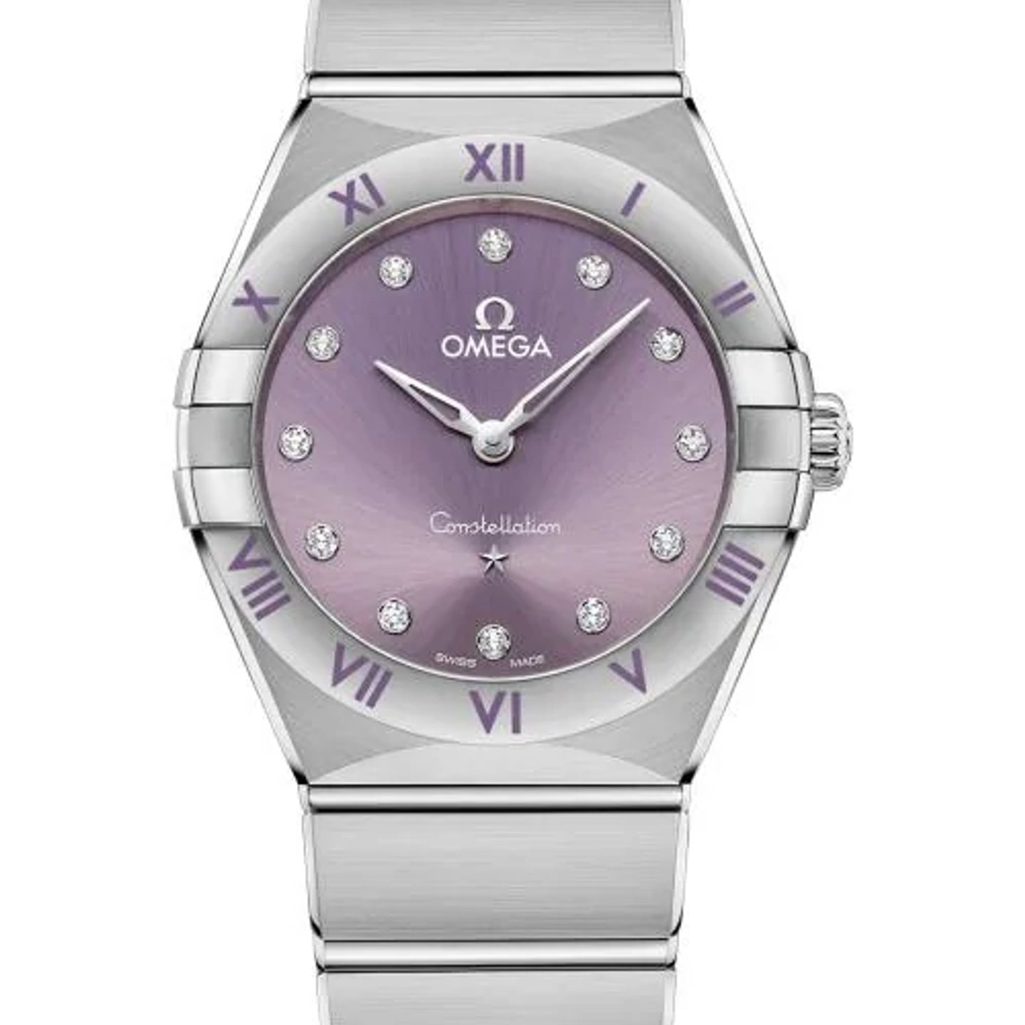 Omega Constellation Quartz 131.10.28.60.60.002 (2026) - Paars wijzerplaat 28mm Staal (1/1)