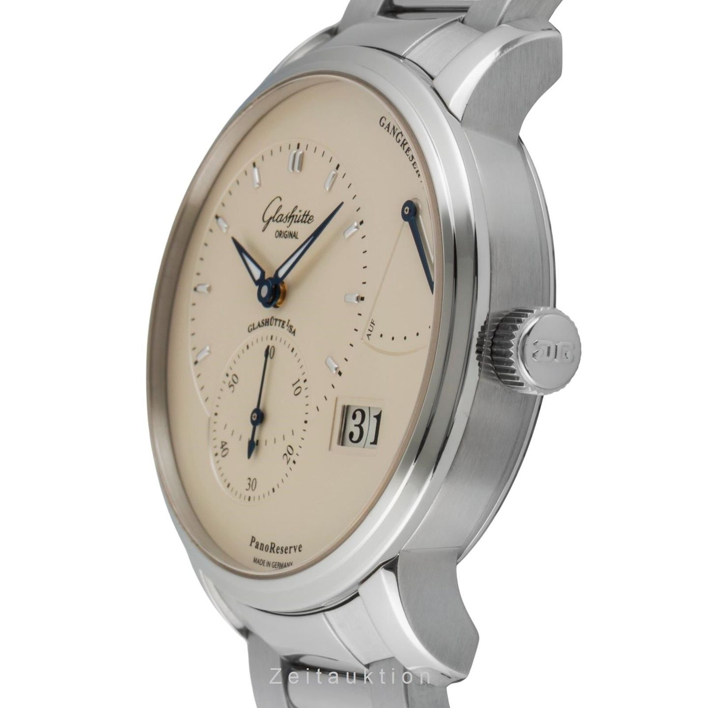 Glashütte Original PanoReserve 1-65-01-22-12-71 (2022) - Zilver wijzerplaat 40mm Staal (5/8)