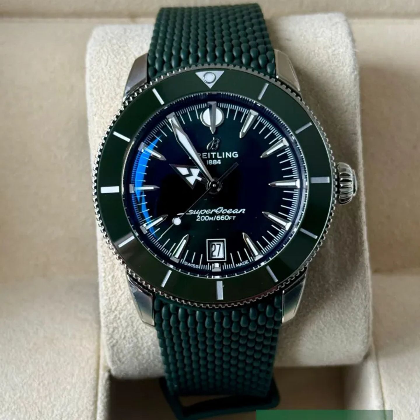 Breitling Superocean Heritage AB3110361L1S1 (2025) - Groen wijzerplaat 40mm Staal (2/7)