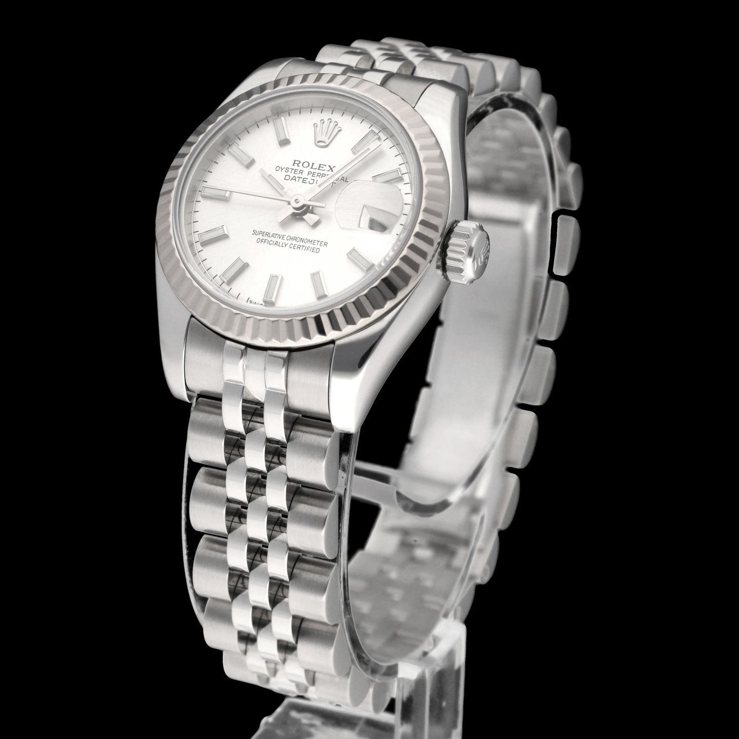 Rolex Lady-Datejust 179174 (2006) - Zilver wijzerplaat 26mm Staal (2/8)