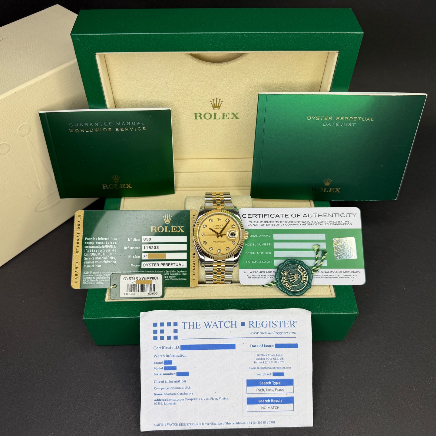 Rolex Datejust 36 116233 (Onbekend (willekeurig serienummer)) - 36mm Goud/Staal (3/8)