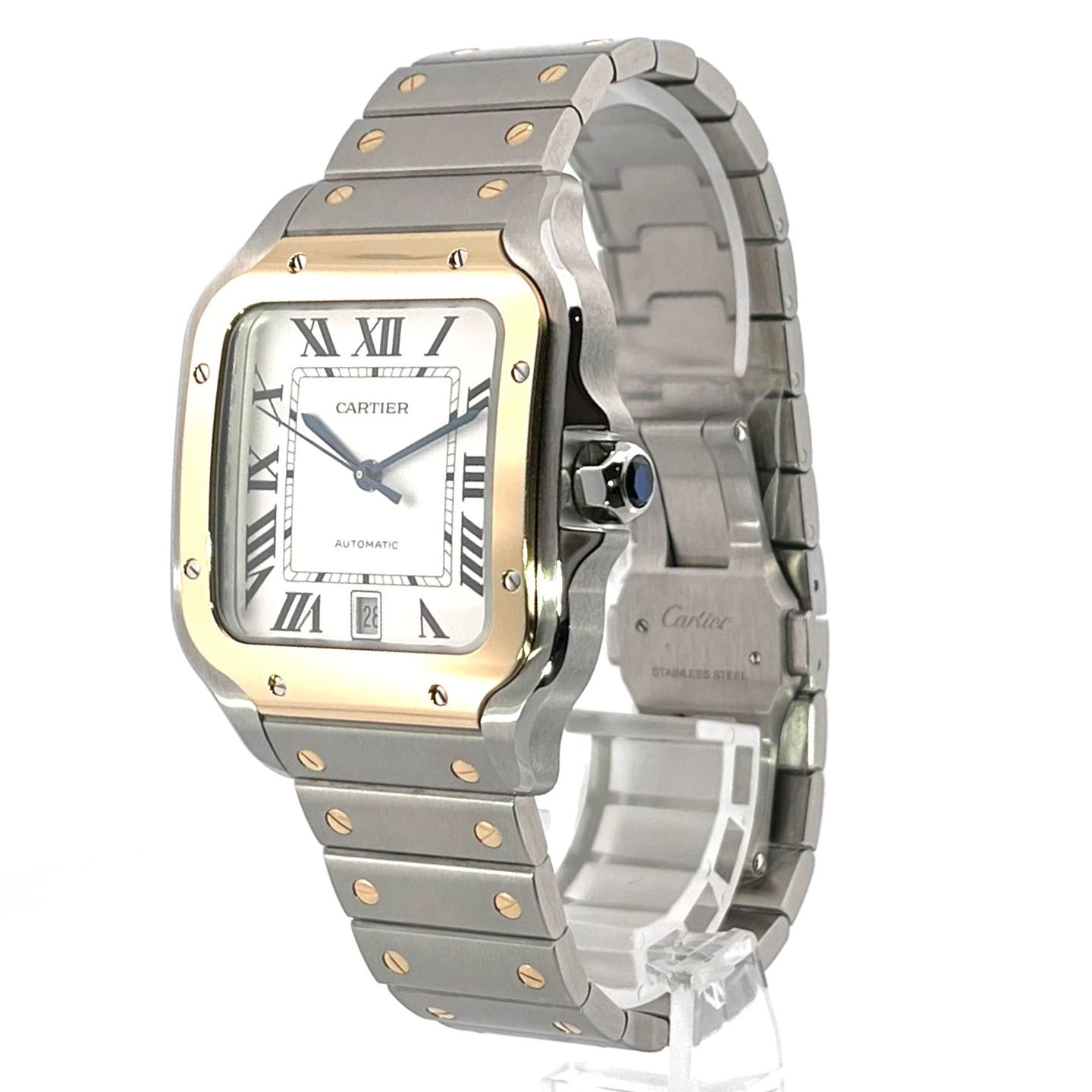 Cartier Santos W2SA0009 (2024) - Zilver wijzerplaat 40mm Staal (2/7)