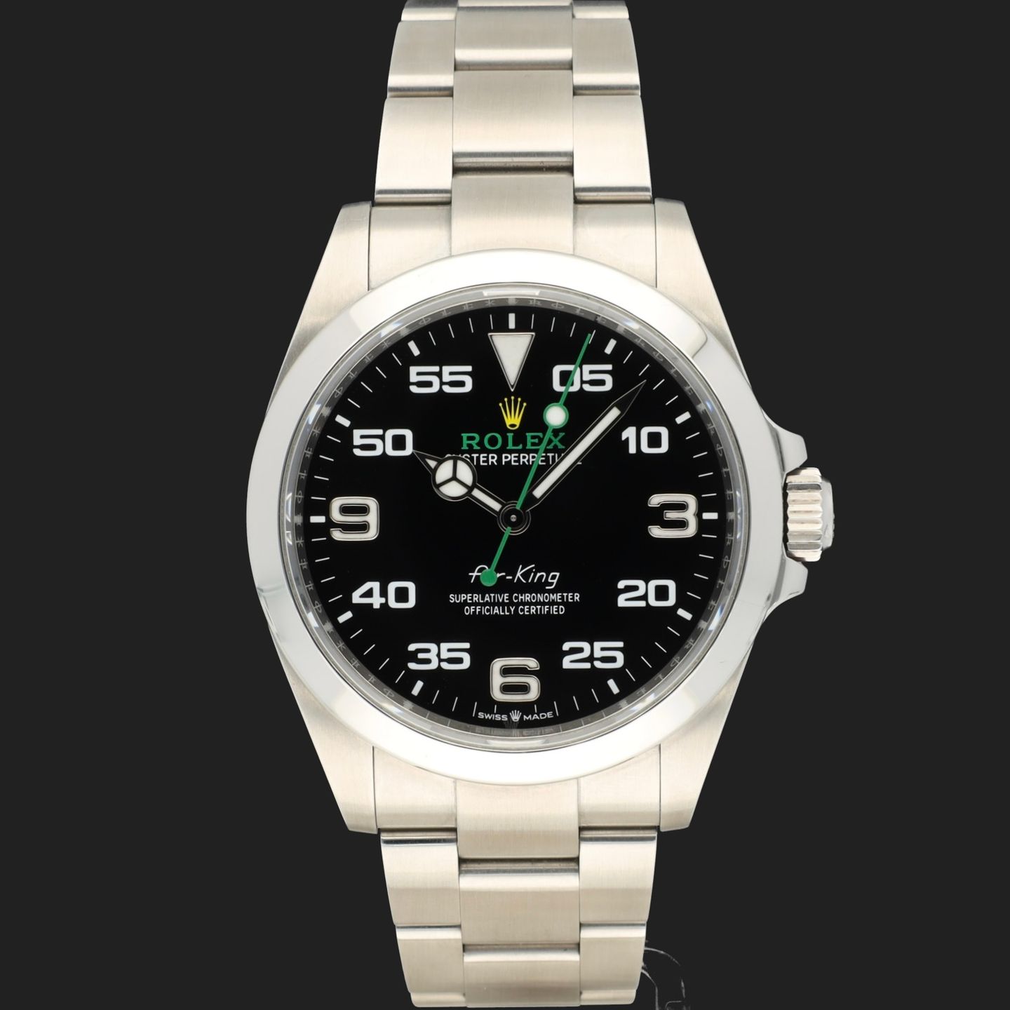 Rolex Air-King 126900 (2022) - Zwart wijzerplaat 40mm Staal (3/8)