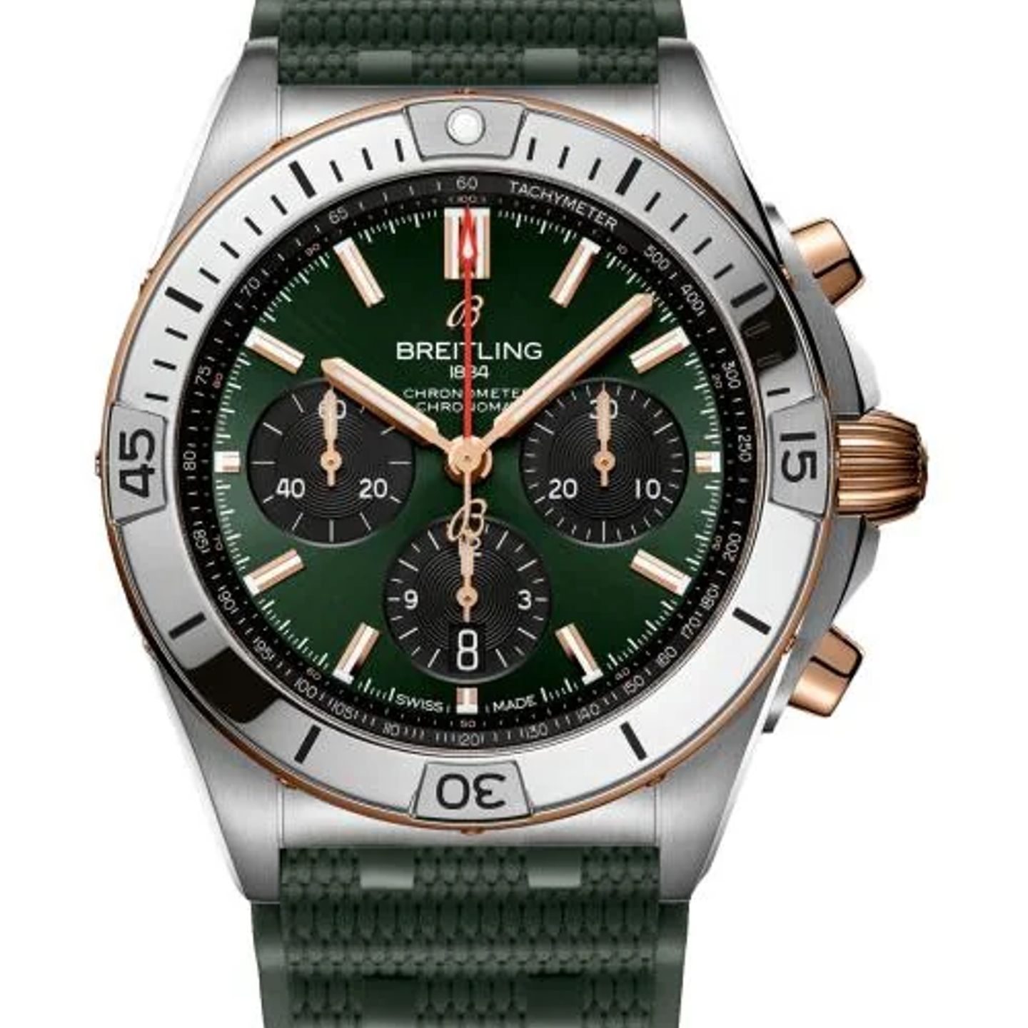 Breitling Chronomat 42 UB0134131L1S1 (2026) - Green dial 43 mm Gold/Steel case (1/1)