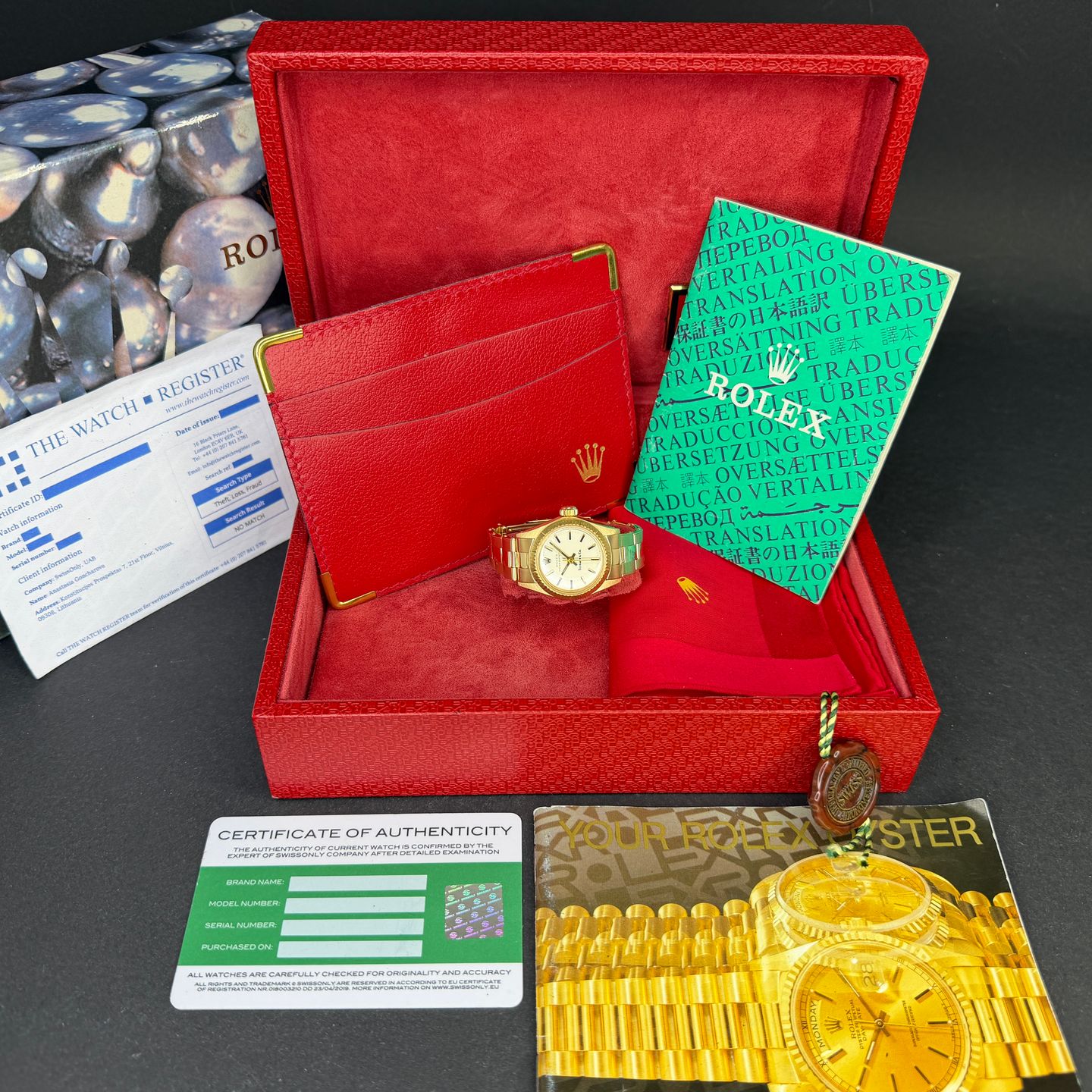 Rolex Oyster Perpetual 6719 (1978) - Zilver wijzerplaat 26mm Geelgoud (3/8)