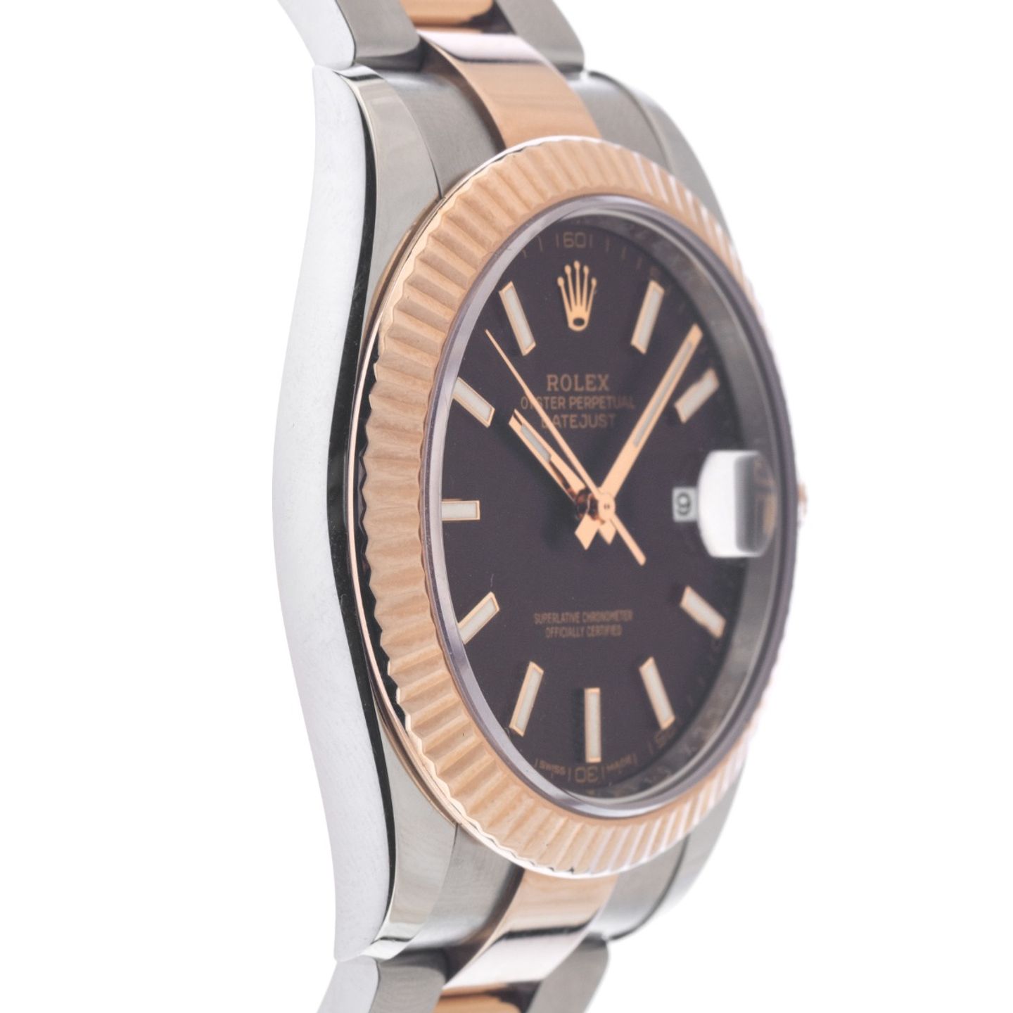 Rolex Datejust 41 126331 (2016) - Brown dial 41 mm Gold/Steel case (5/8)