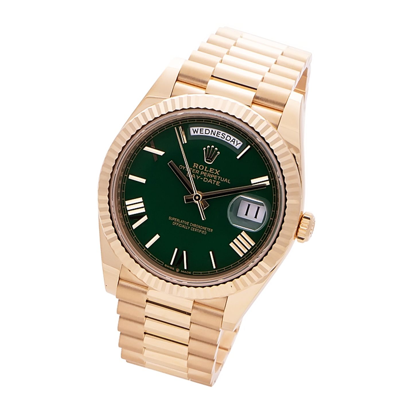 Rolex Day-Date 40 228238 (2024) - Green dial 40 mm Yellow Gold case (2/4)