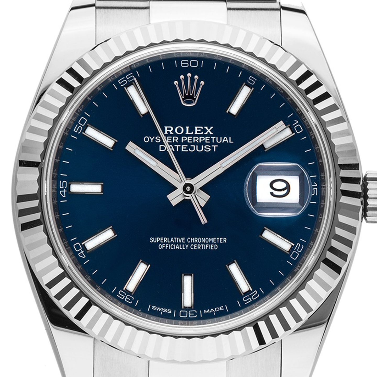 Rolex Datejust 41 126334 (2017) - Blauw wijzerplaat 41mm Staal (1/7)