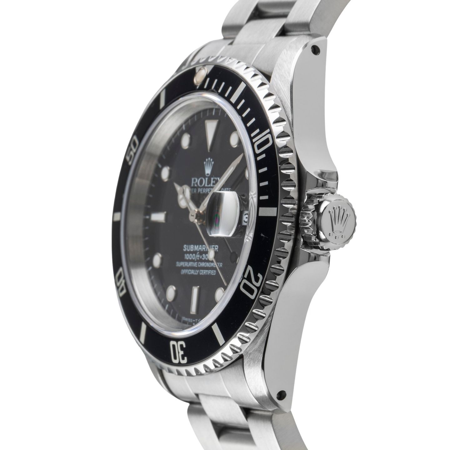 Rolex Submariner Date 16610 (1997) - Zwart wijzerplaat 40mm Staal (6/8)