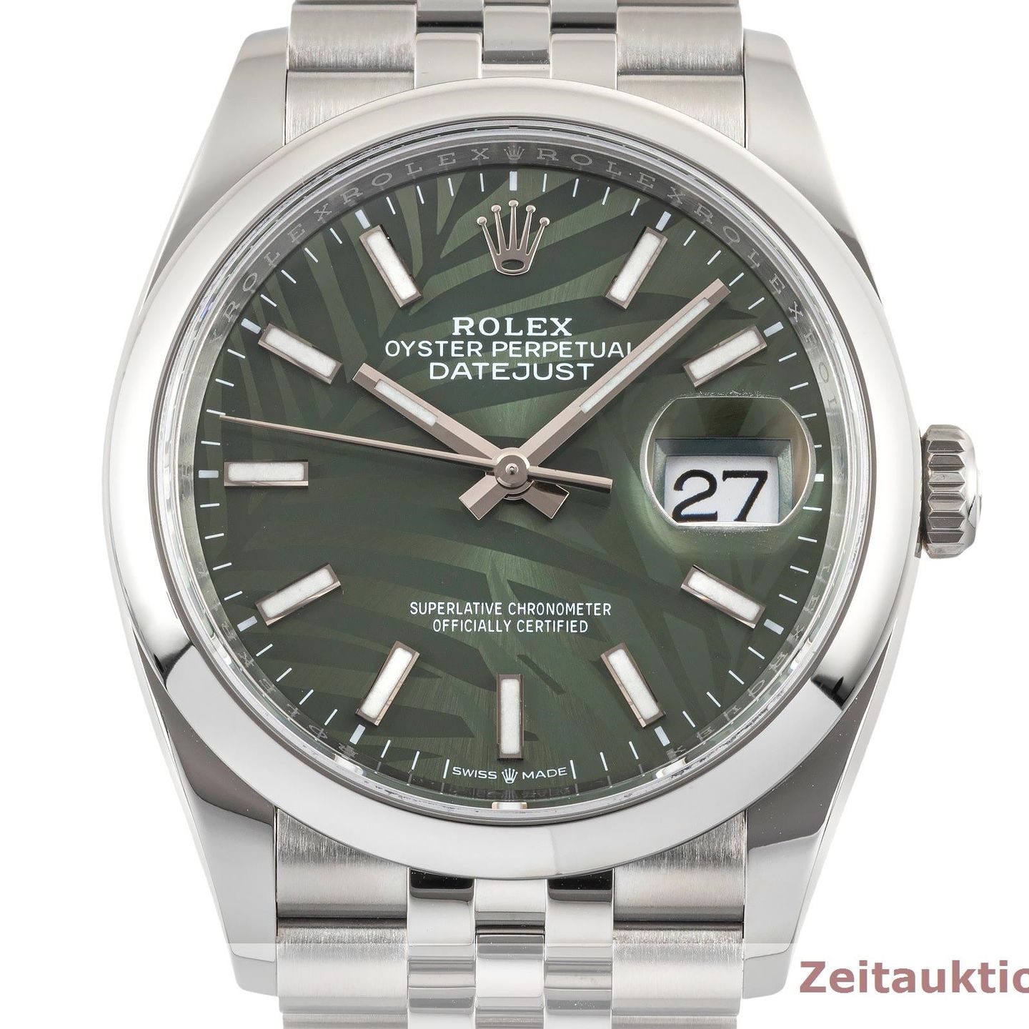 Rolex Datejust 36 126200 (Unknown (random serial)) - Green dial 36 mm Steel case (6/8)