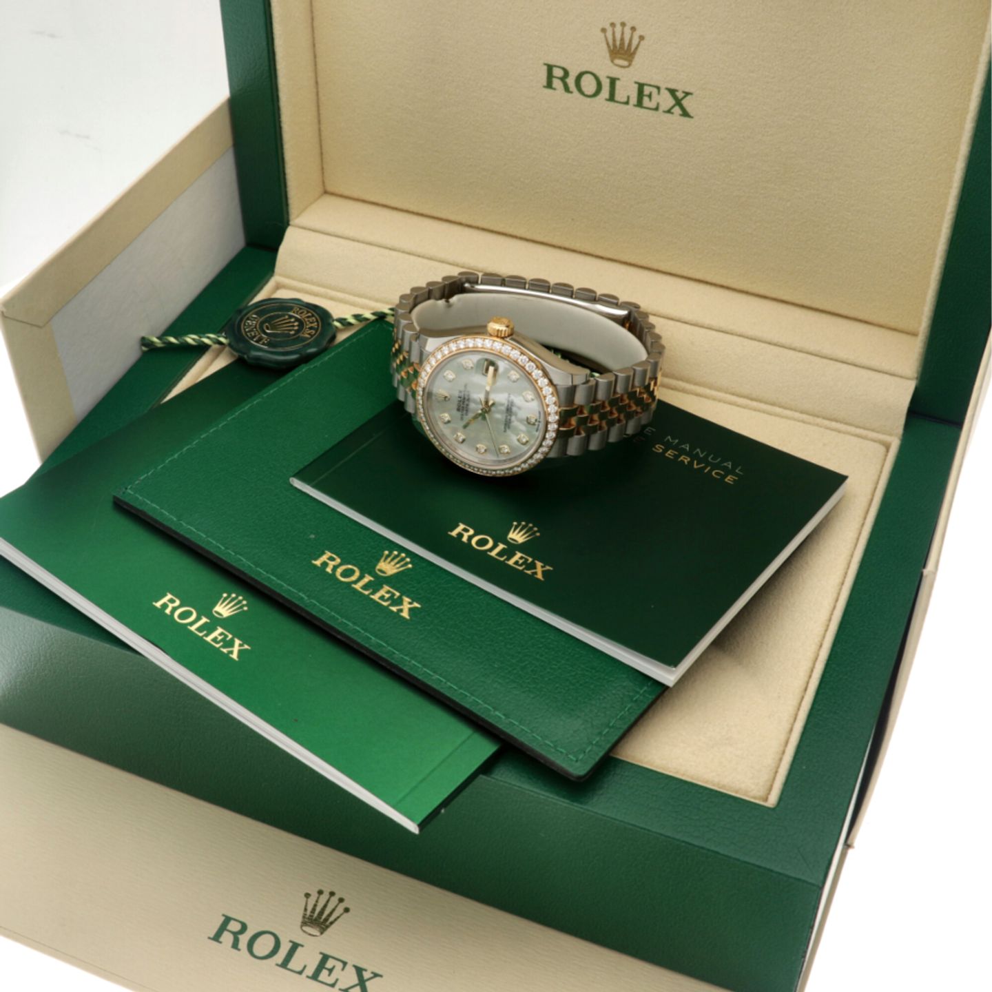 Rolex Datejust 31 278383RBR (2021) - Pearl dial 31 mm Gold/Steel case (6/6)