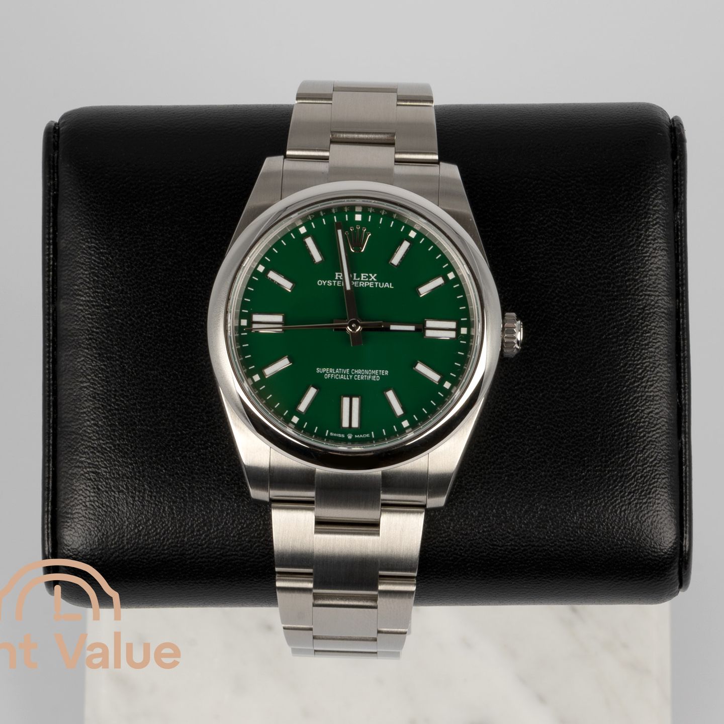 Rolex Oyster Perpetual 41 124300 (2023) - Groen wijzerplaat 41mm Staal (1/7)