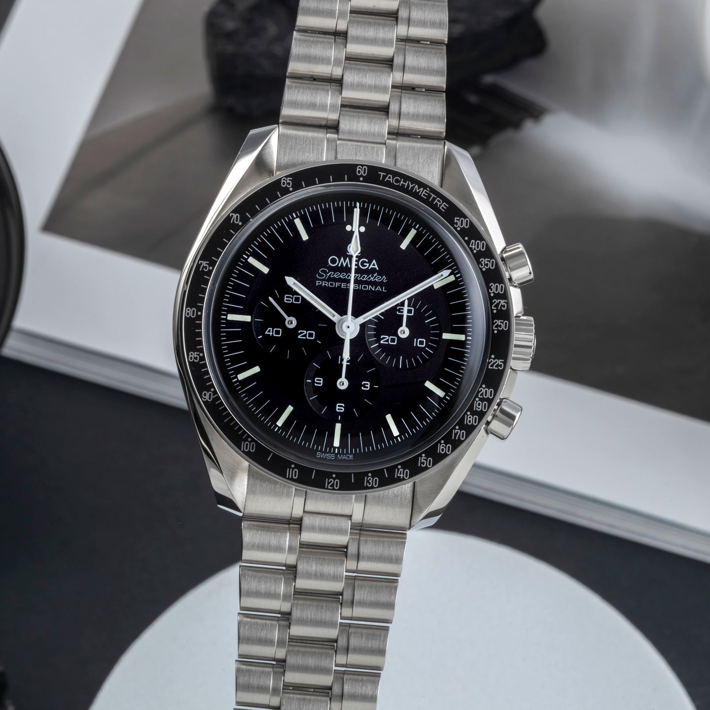 Omega Speedmaster Professional Moonwatch 310.30.42.50.01.001 (Onbekend (willekeurig serienummer)) - Zwart wijzerplaat 42mm Staal (3/8)