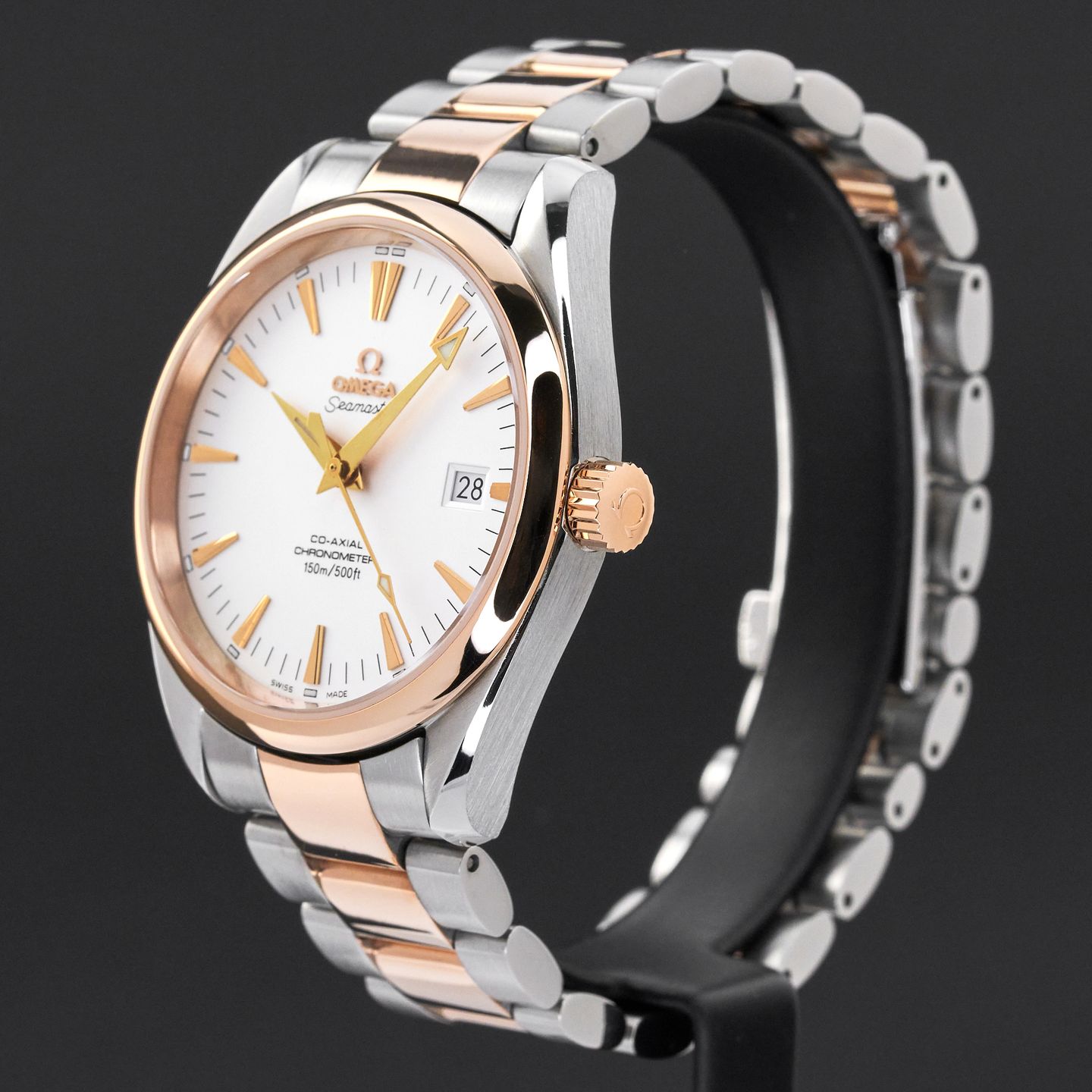 Omega Seamaster Aqua Terra 2303.30 (2010) - Wit wijzerplaat 39mm Goud/Staal (4/8)