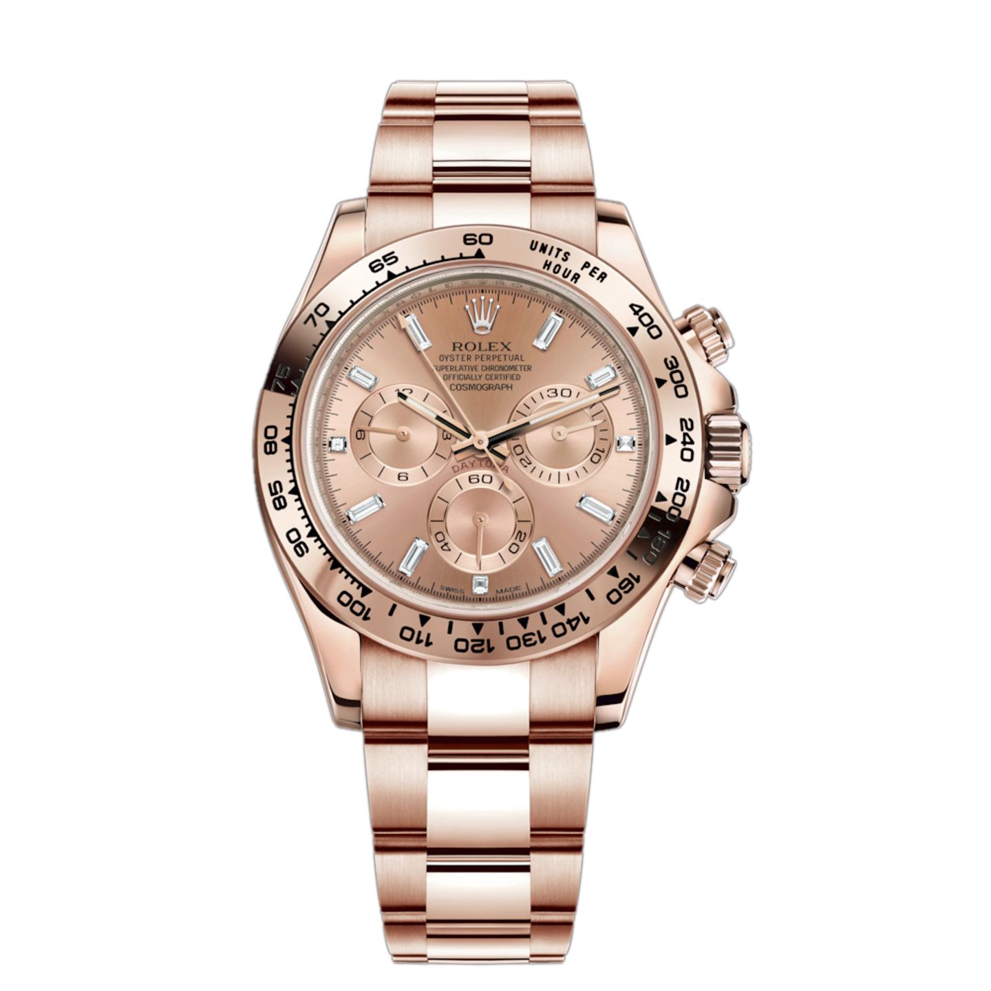 Rolex Daytona 116505 (Unknown (random serial)) - Pink dial 40 mm Rose Gold case (1/8)