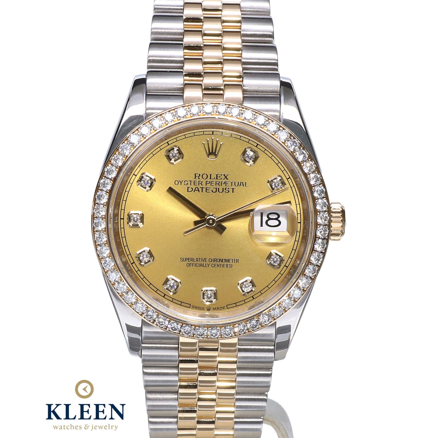 Rolex Datejust 36 126283RBR (2018) - Champagne dial 36 mm Steel case (1/6)