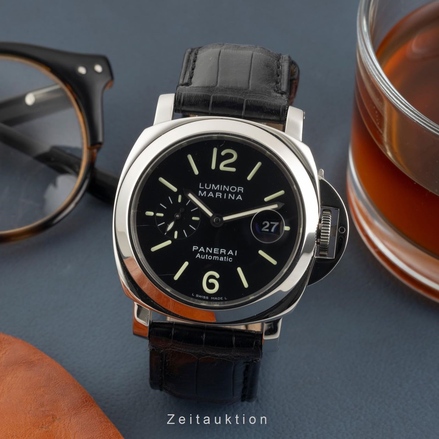 Panerai Luminor Marina Automatic PAM00104 (2005) - Black dial 47 mm Steel case (3/8)